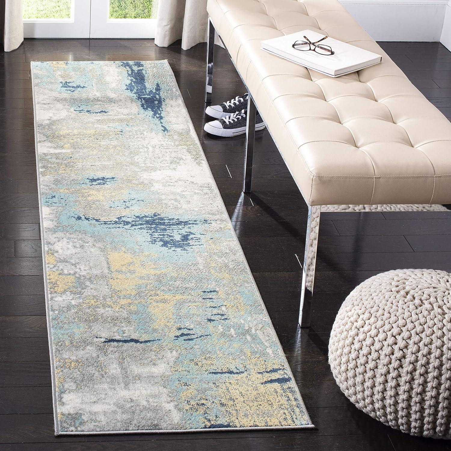 image:imageSAFAVIEH Area Rug 8x10 Jasper Collection Large Grey amp Gold Modern Abstract Design NonShedding amp Easy Cleaning Ideal for Living Room Bedroom Office Dining Space JSP101AGreyGold
