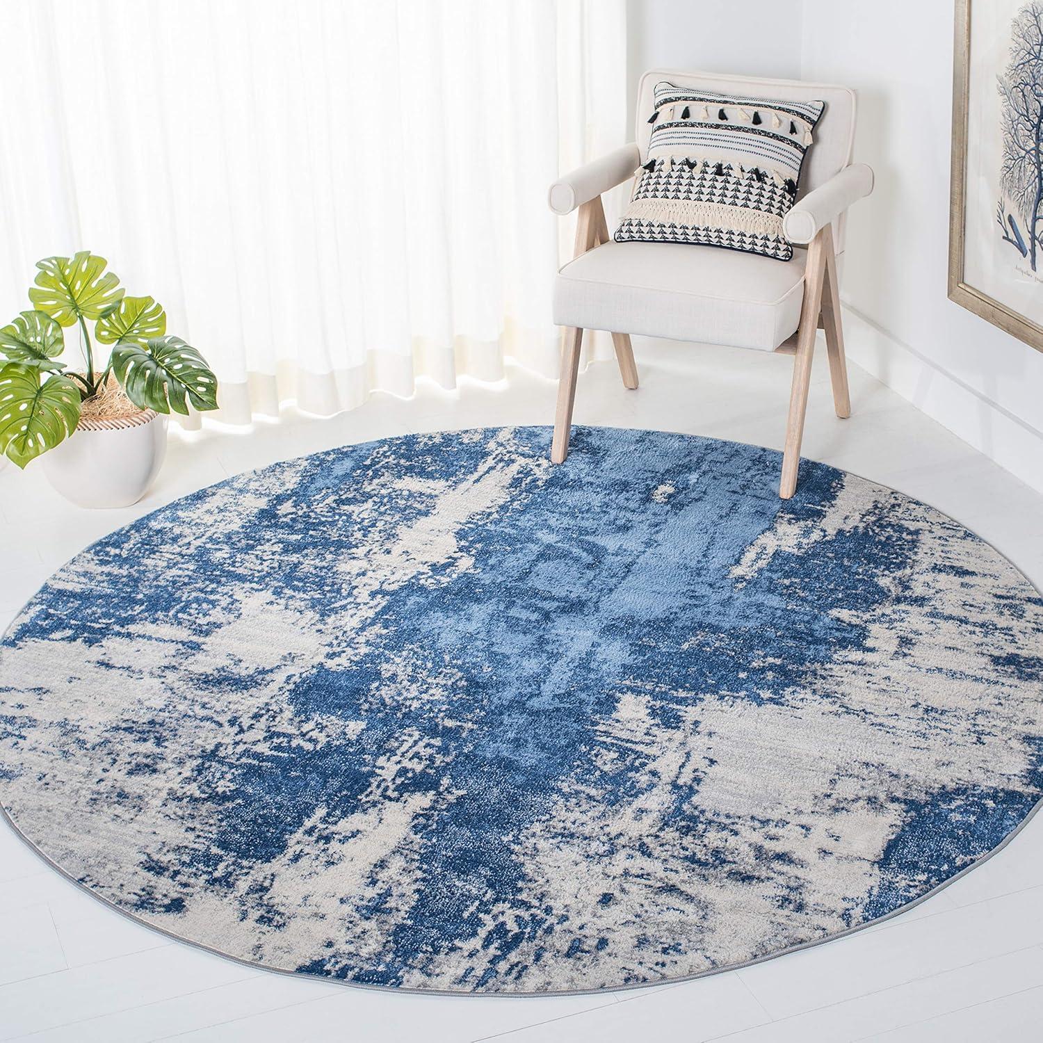 image:imageSAFAVIEH Area Rug 8x10 Jasper Collection Large Grey amp Gold Modern Abstract Design NonShedding amp Easy Cleaning Ideal for Living Room Bedroom Office Dining Space JSP101ABlueIvory