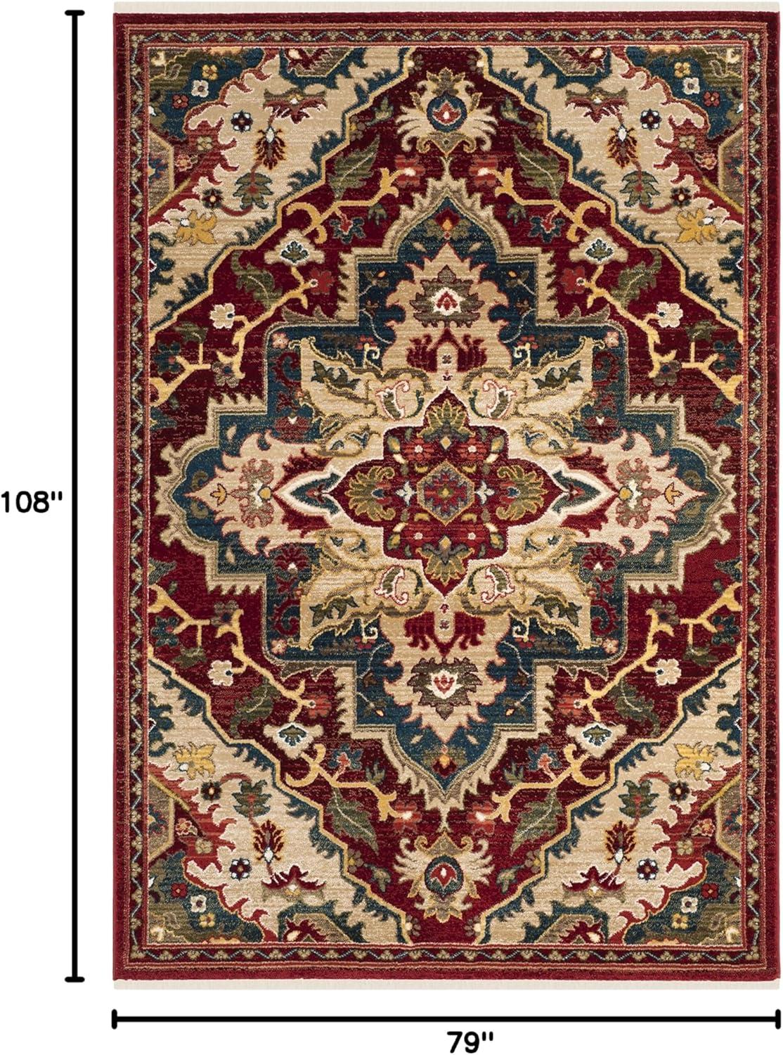 image:imageSAFAVIEH Area Rug 8x10 Kashan Collection Large Blue amp Beige Traditional Oriental Design NonShedding amp Easy Cleaning Ideal for Living Room Bedroom Office Dining Space KSN304BRedBeige