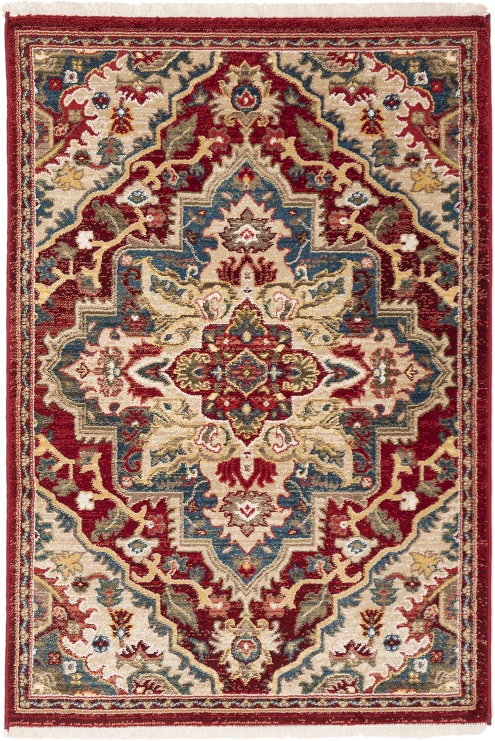 image:imageSAFAVIEH Area Rug 8x10 Kashan Collection Large Blue amp Beige Traditional Oriental Design NonShedding amp Easy Cleaning Ideal for Living Room Bedroom Office Dining Space KSN304BRedBeige