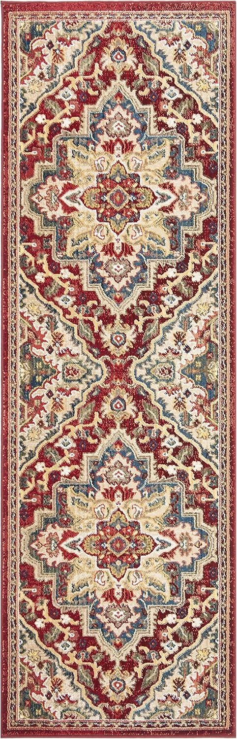 image:imageSAFAVIEH Area Rug 8x10 Kashan Collection Large Blue amp Beige Traditional Oriental Design NonShedding amp Easy Cleaning Ideal for Living Room Bedroom Office Dining Space KSN304BRedBeige