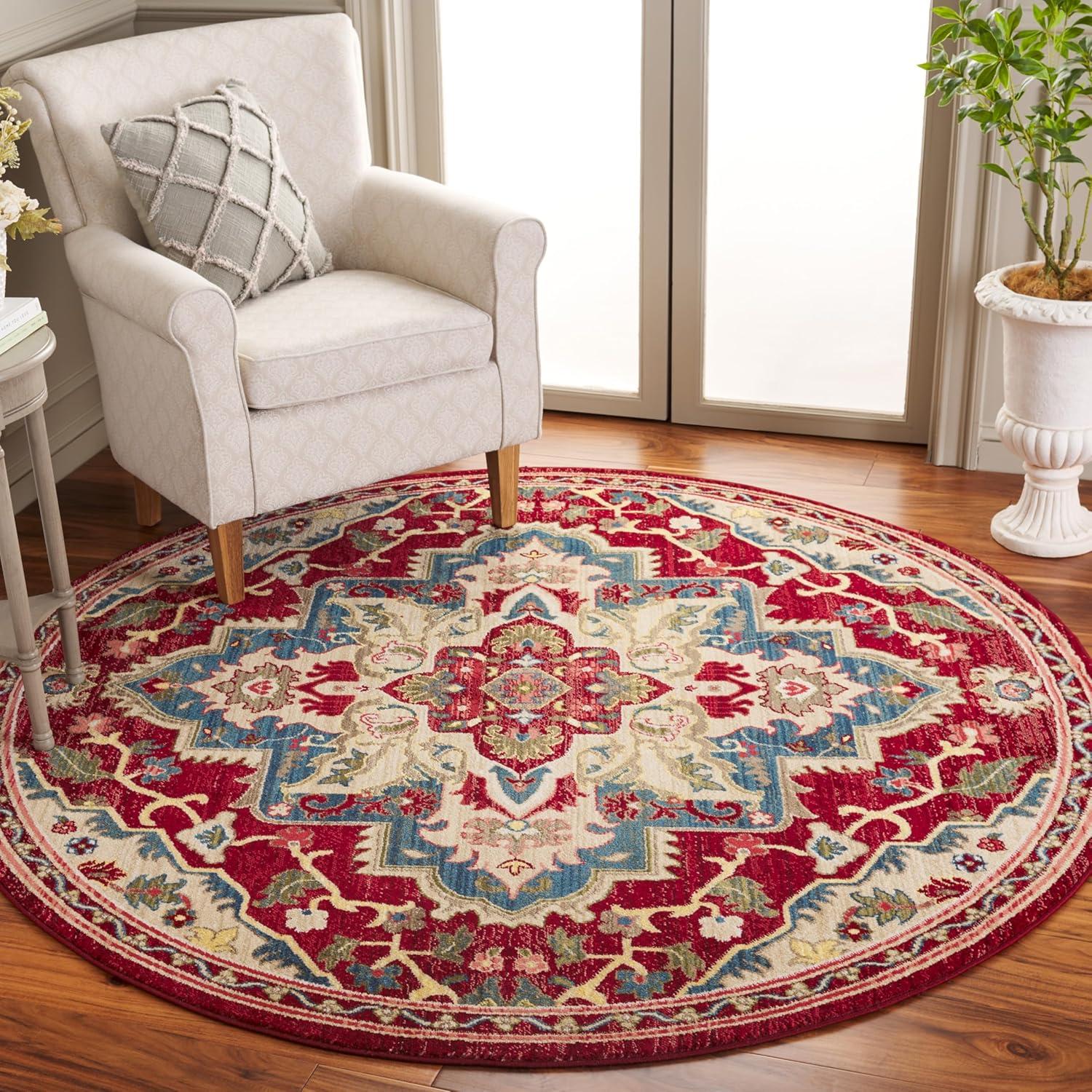 image:imageSAFAVIEH Area Rug 8x10 Kashan Collection Large Blue amp Beige Traditional Oriental Design NonShedding amp Easy Cleaning Ideal for Living Room Bedroom Office Dining Space KSN304BRedBeige