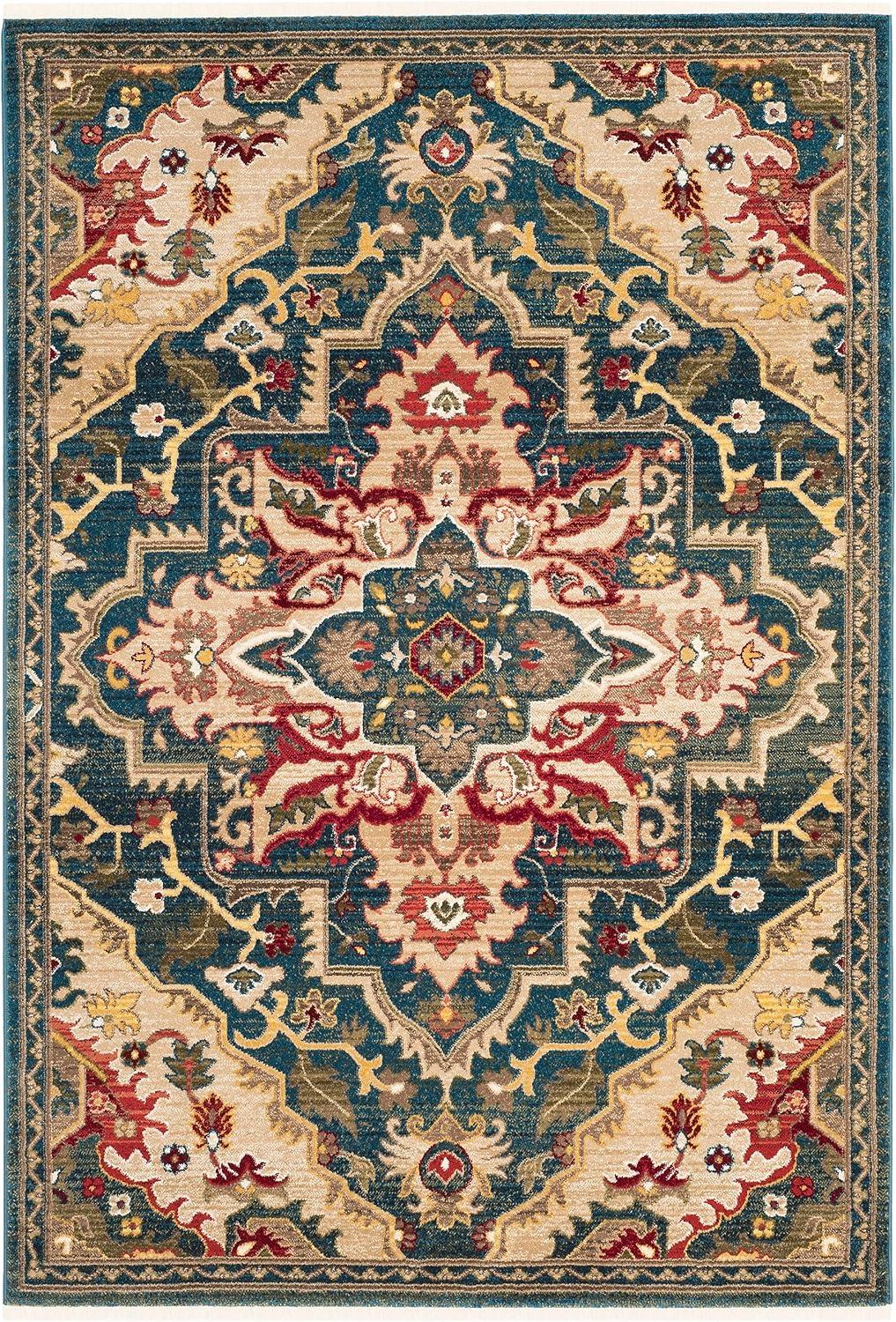 image:imageSAFAVIEH Area Rug 8x10 Kashan Collection Large Blue amp Beige Traditional Oriental Design NonShedding amp Easy Cleaning Ideal for Living Room Bedroom Office Dining Space KSN304BBlueBeige