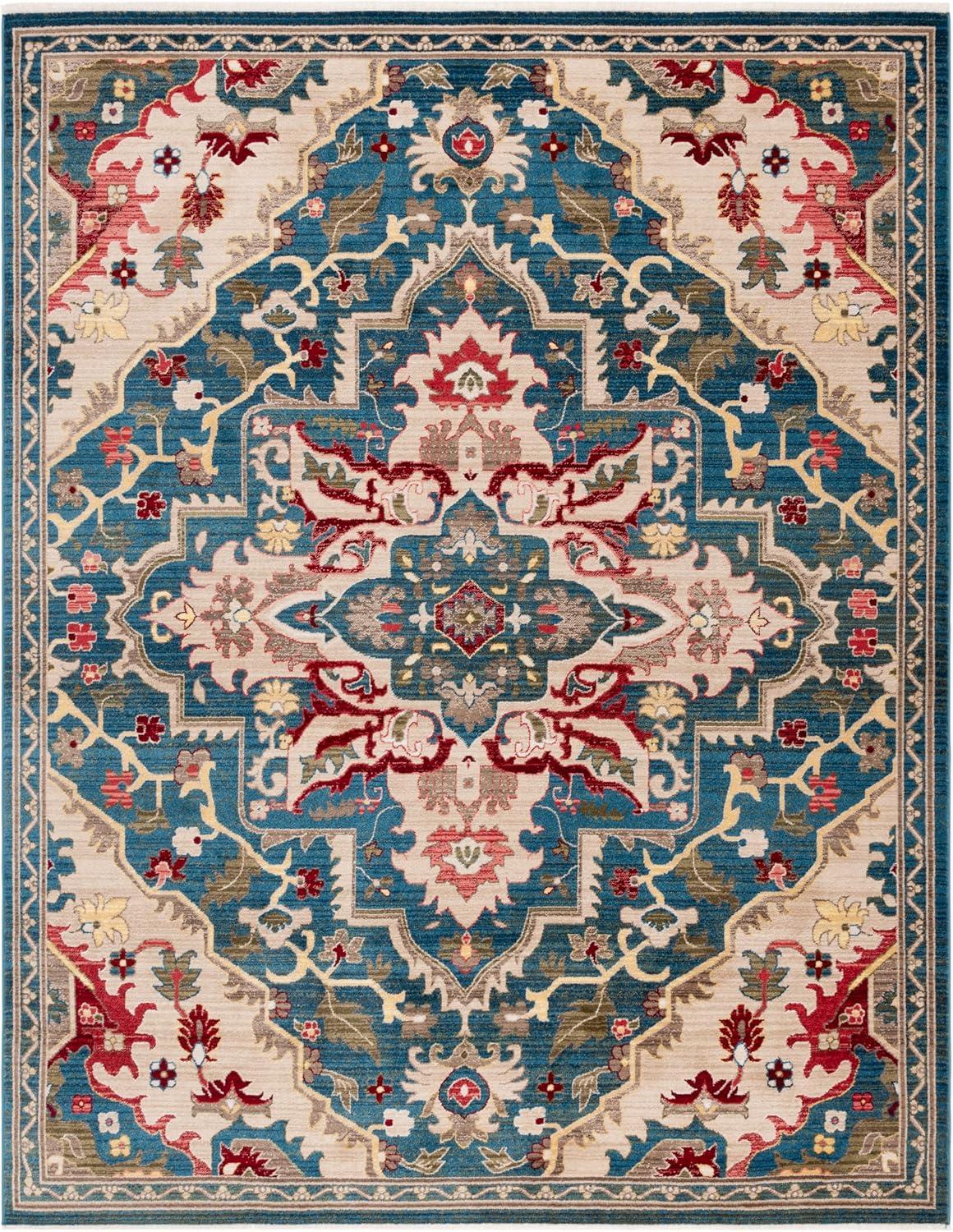 image:imageSAFAVIEH Area Rug 8x10 Kashan Collection Large Blue amp Beige Traditional Oriental Design NonShedding amp Easy Cleaning Ideal for Living Room Bedroom Office Dining Space KSN304BBlueBeige