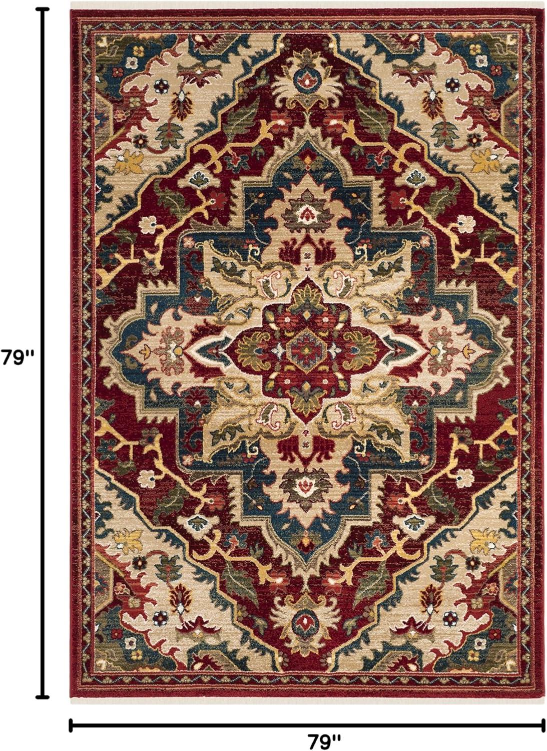image:imageSAFAVIEH Area Rug 8x10 Kashan Collection Large Blue amp Beige Traditional Oriental Design NonShedding amp Easy Cleaning Ideal for Living Room Bedroom Office Dining Space KSN304BRedBeige