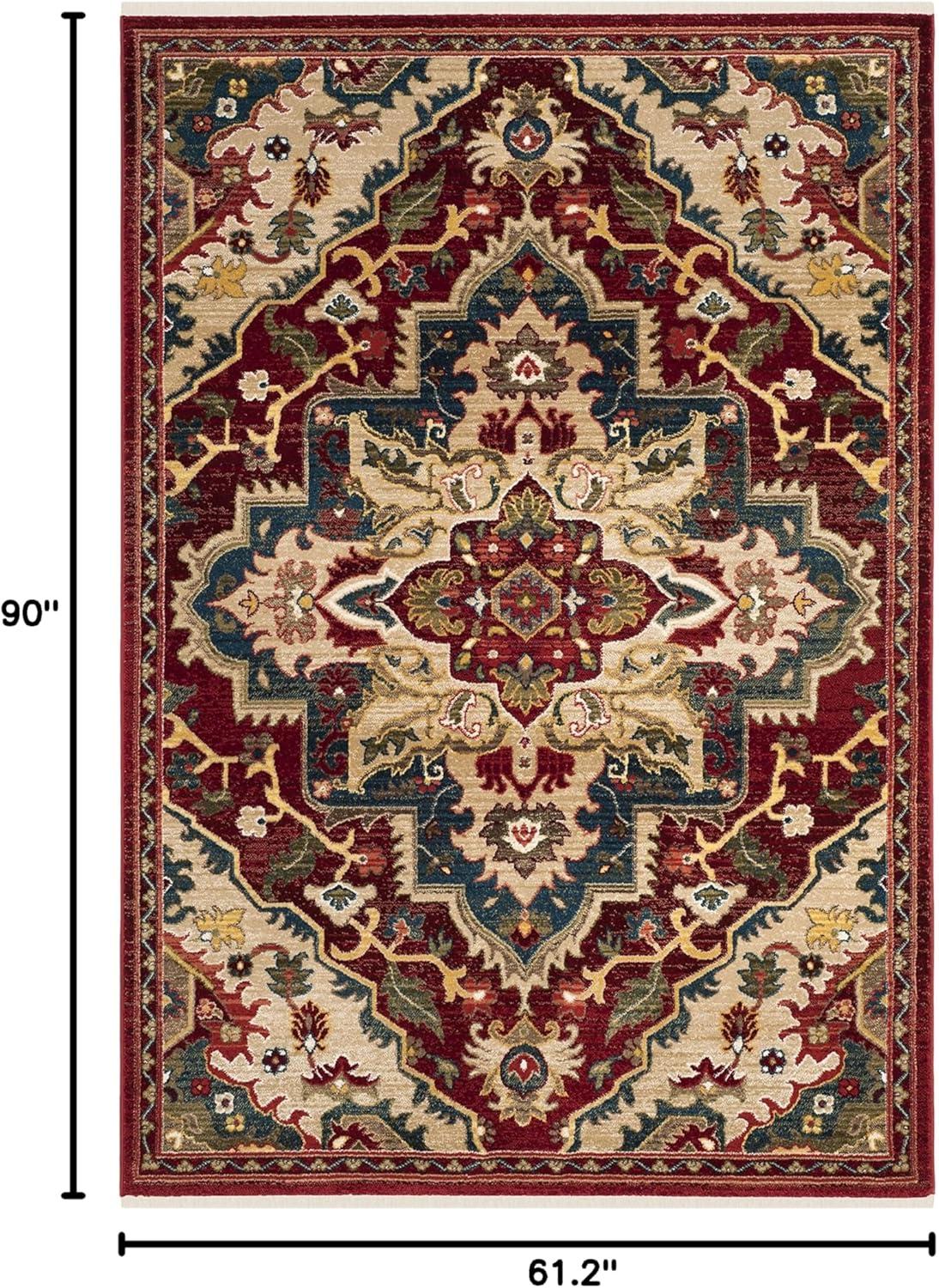 image:imageSAFAVIEH Area Rug 8x10 Kashan Collection Large Blue amp Beige Traditional Oriental Design NonShedding amp Easy Cleaning Ideal for Living Room Bedroom Office Dining Space KSN304BRedBeige