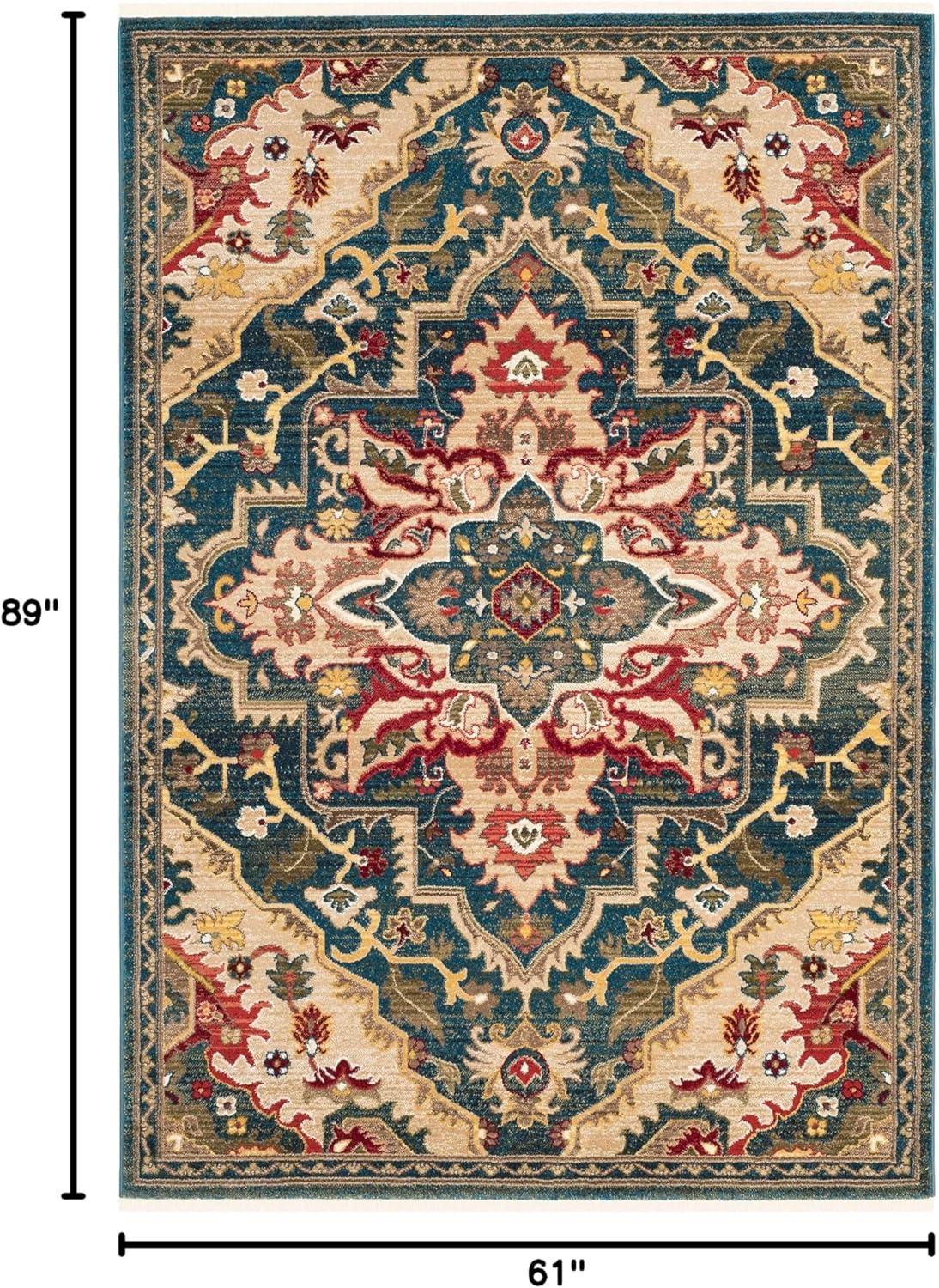 image:imageSAFAVIEH Area Rug 8x10 Kashan Collection Large Blue amp Beige Traditional Oriental Design NonShedding amp Easy Cleaning Ideal for Living Room Bedroom Office Dining Space KSN304BBlueBeige