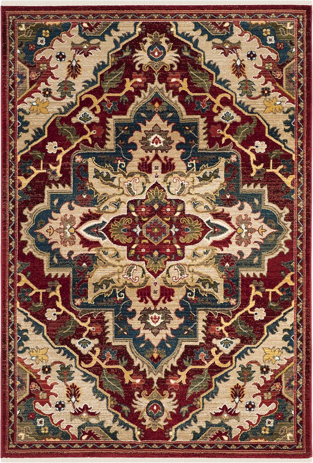 image:imageSAFAVIEH Area Rug 8x10 Kashan Collection Large Blue amp Beige Traditional Oriental Design NonShedding amp Easy Cleaning Ideal for Living Room Bedroom Office Dining Space KSN304BRedBeige