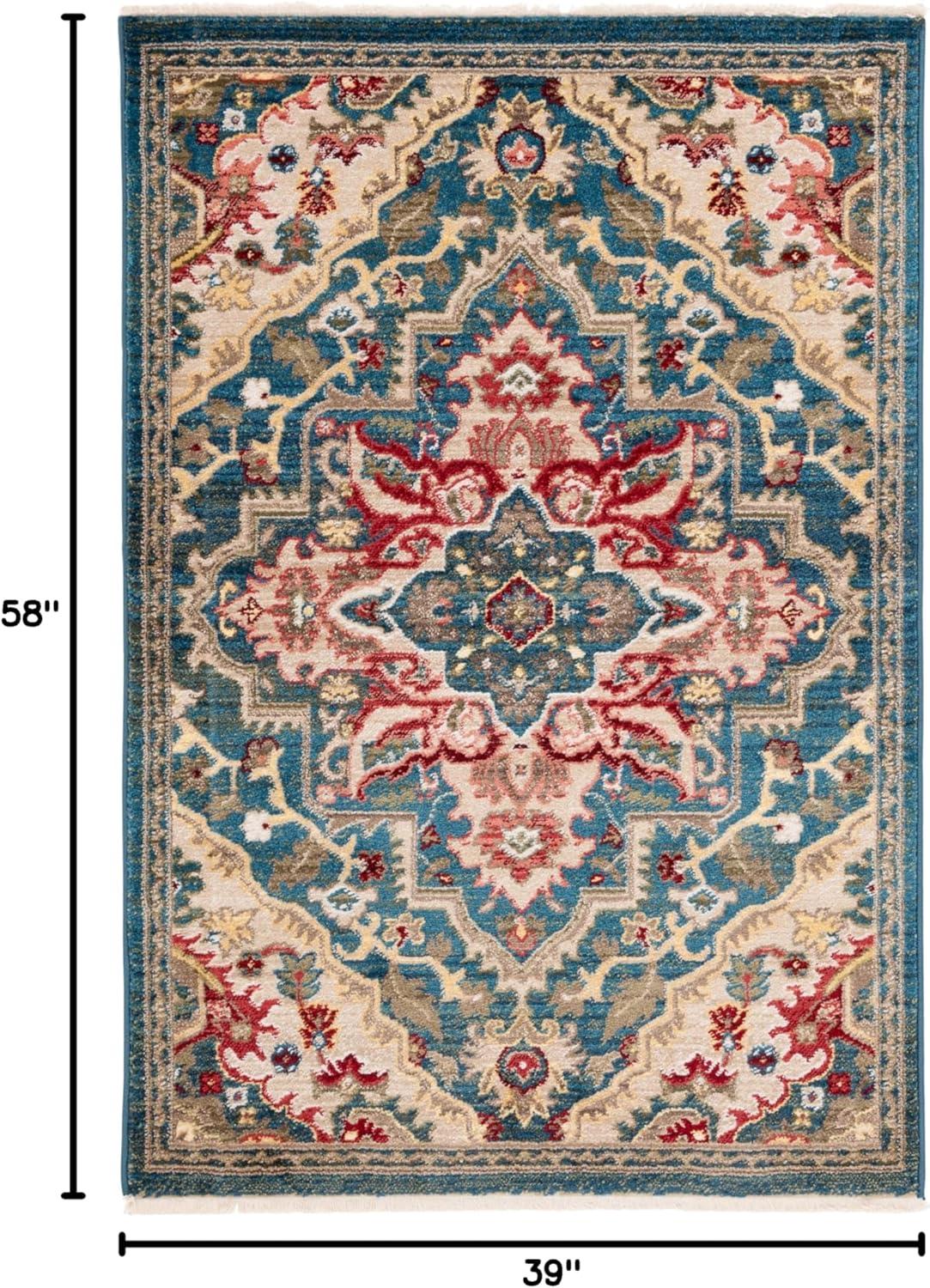 image:imageSAFAVIEH Area Rug 8x10 Kashan Collection Large Blue amp Beige Traditional Oriental Design NonShedding amp Easy Cleaning Ideal for Living Room Bedroom Office Dining Space KSN304BBlueBeige