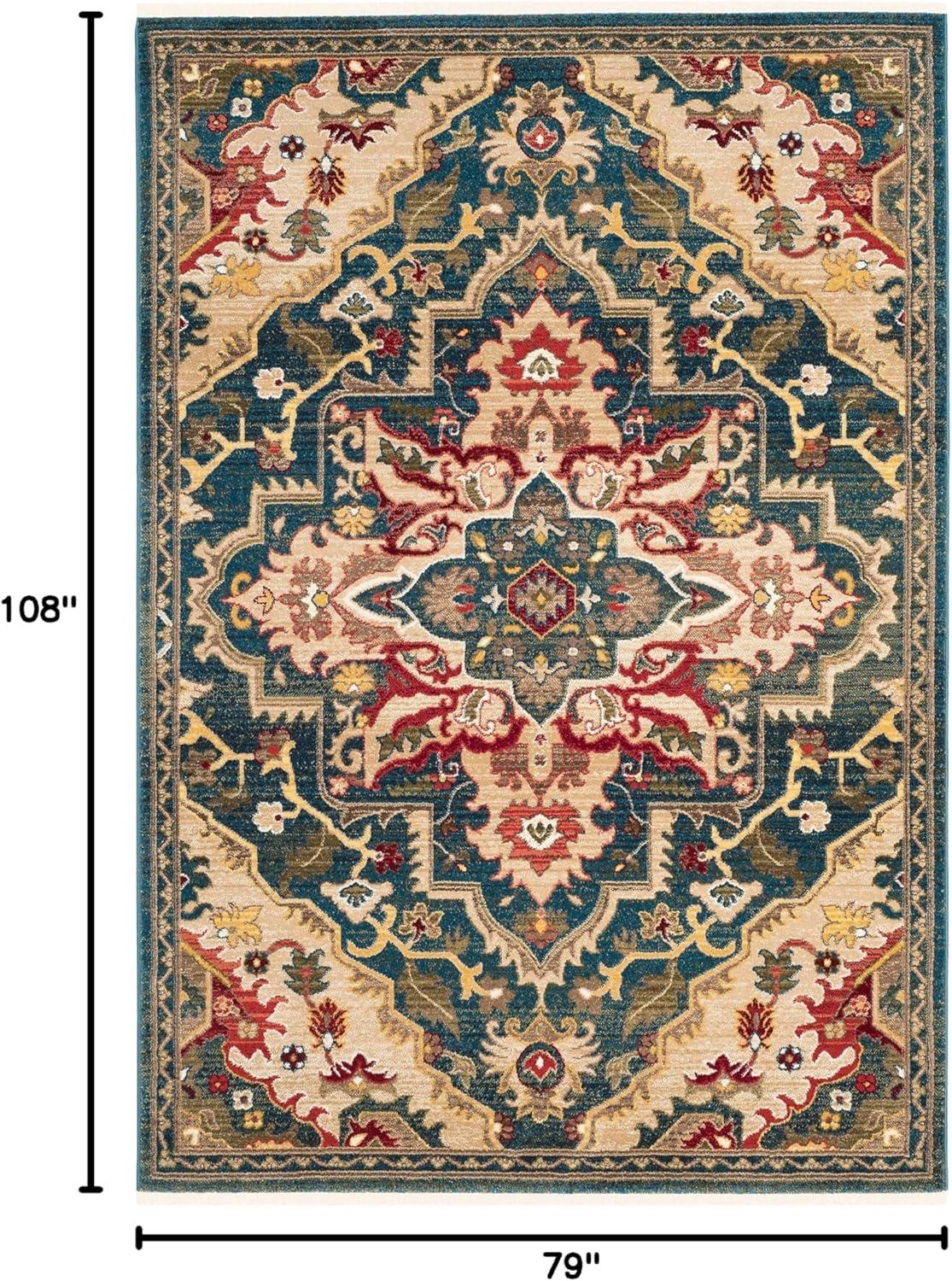 image:imageSAFAVIEH Area Rug 8x10 Kashan Collection Large Blue amp Beige Traditional Oriental Design NonShedding amp Easy Cleaning Ideal for Living Room Bedroom Office Dining Space KSN304BBlueBeige