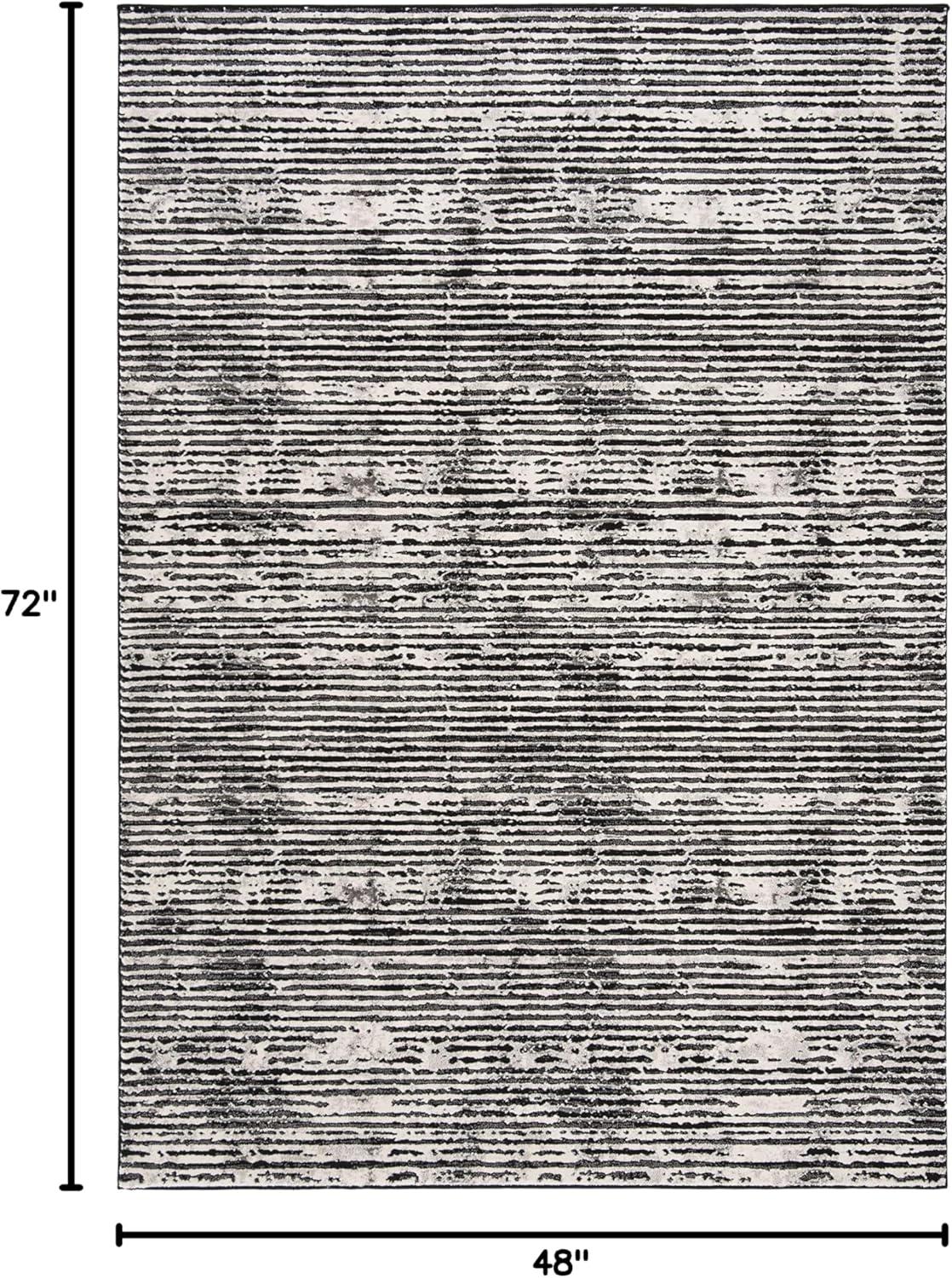 image:imageSAFAVIEH Area Rug 8x10 Lurex Collection Large Black amp Grey Modern Abstract Design NonShedding amp Easy Cleaning Ideal for Living Room Bedroom Office Dining Space LUR188ZBlackGrey