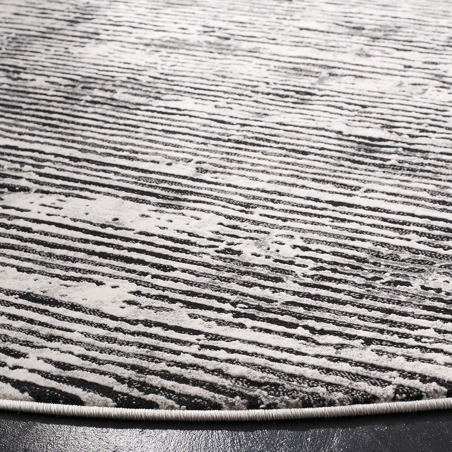 image:imageSAFAVIEH Area Rug 8x10 Lurex Collection Large Black amp Grey Modern Abstract Design NonShedding amp Easy Cleaning Ideal for Living Room Bedroom Office Dining Space LUR188ZBlackGrey