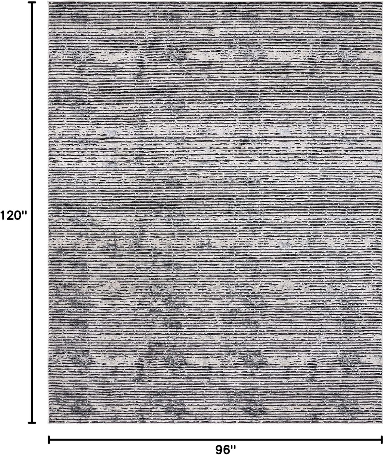 image:imageSAFAVIEH Area Rug 8x10 Lurex Collection Large Black amp Grey Modern Abstract Design NonShedding amp Easy Cleaning Ideal for Living Room Bedroom Office Dining Space LUR188ZBlackGrey