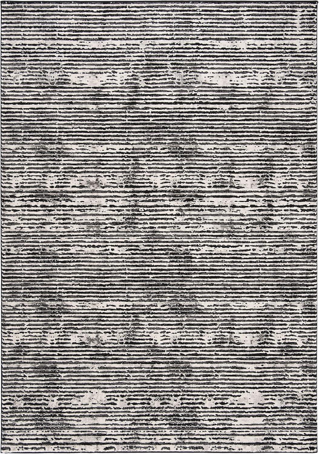 image:imageSAFAVIEH Area Rug 8x10 Lurex Collection Large Black amp Grey Modern Abstract Design NonShedding amp Easy Cleaning Ideal for Living Room Bedroom Office Dining Space LUR188ZBlackGrey