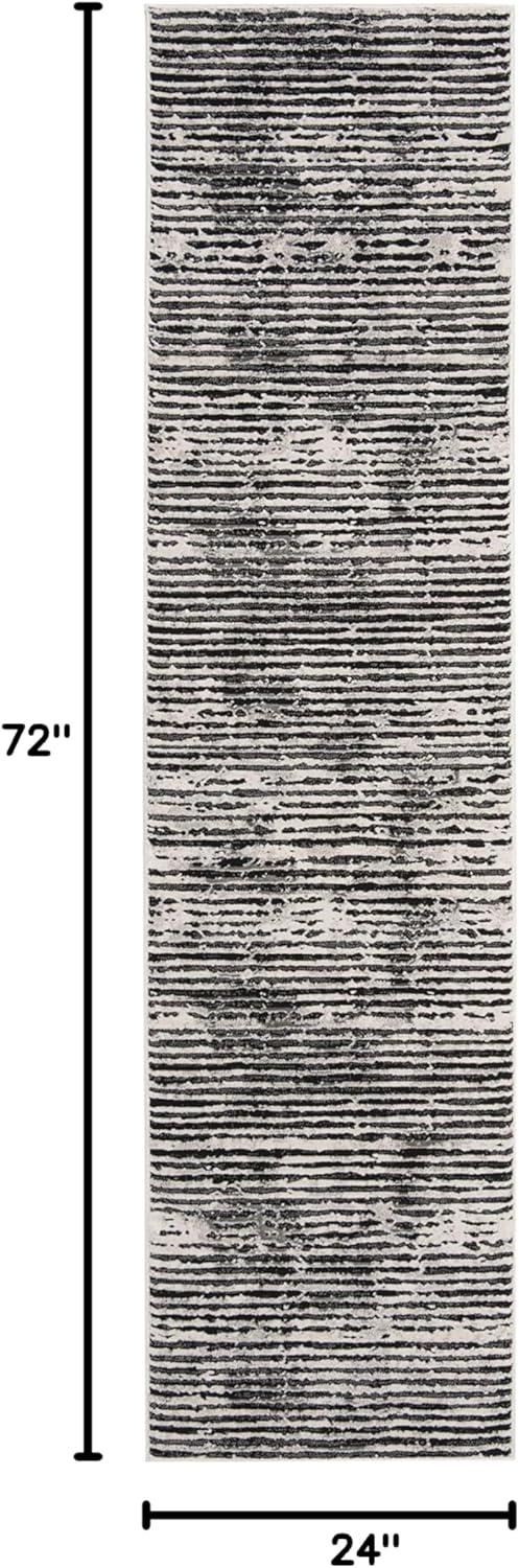 image:imageSAFAVIEH Area Rug 8x10 Lurex Collection Large Black amp Grey Modern Abstract Design NonShedding amp Easy Cleaning Ideal for Living Room Bedroom Office Dining Space LUR188ZBlackGrey