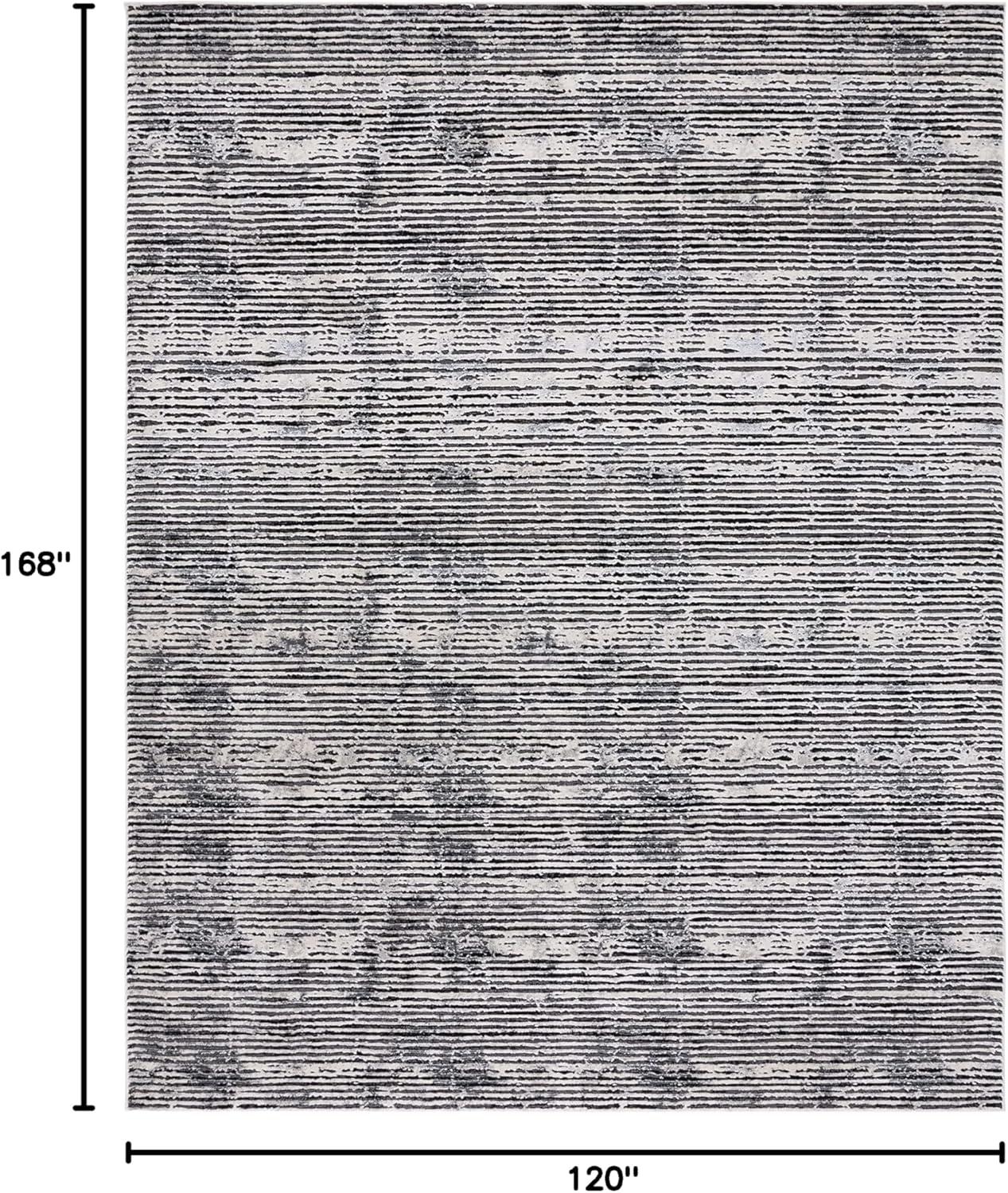 image:imageSAFAVIEH Area Rug 8x10 Lurex Collection Large Black amp Grey Modern Abstract Design NonShedding amp Easy Cleaning Ideal for Living Room Bedroom Office Dining Space LUR188ZBlackGrey