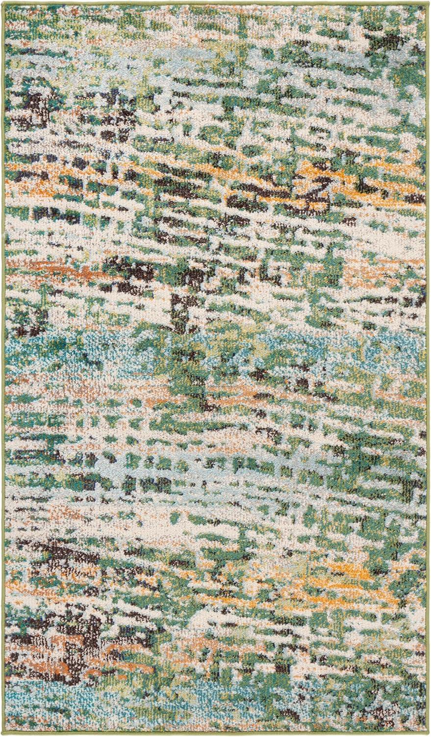 image:imageSAFAVIEH Area Rug 8x10 Madison Collection Large Beige amp Navy Modern Abstract Design NonShedding amp Easy Cleaning Ideal for Living Room Bedroom Office Dining Space MAD454AGreenRust