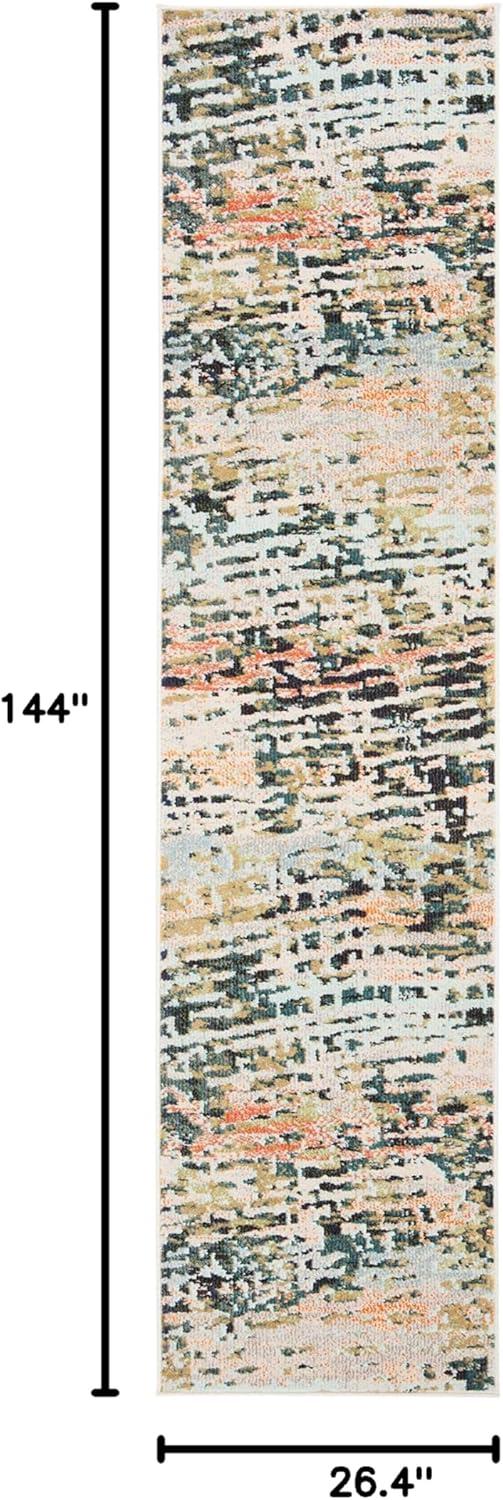 image:imageSAFAVIEH Area Rug 8x10 Madison Collection Large Beige amp Navy Modern Abstract Design NonShedding amp Easy Cleaning Ideal for Living Room Bedroom Office Dining Space MAD454ABeigeNavy