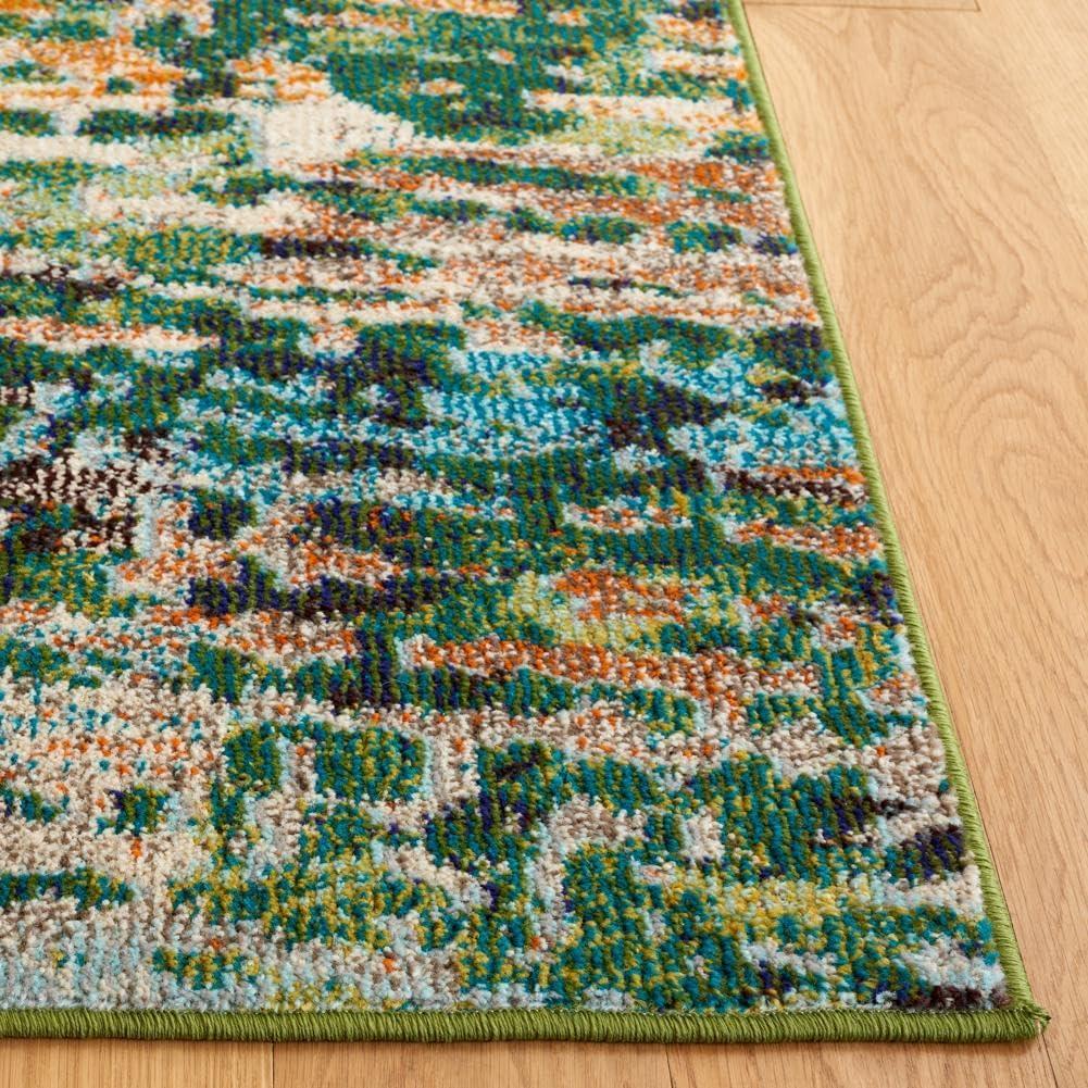 image:imageSAFAVIEH Area Rug 8x10 Madison Collection Large Beige amp Navy Modern Abstract Design NonShedding amp Easy Cleaning Ideal for Living Room Bedroom Office Dining Space MAD454AGreenRust