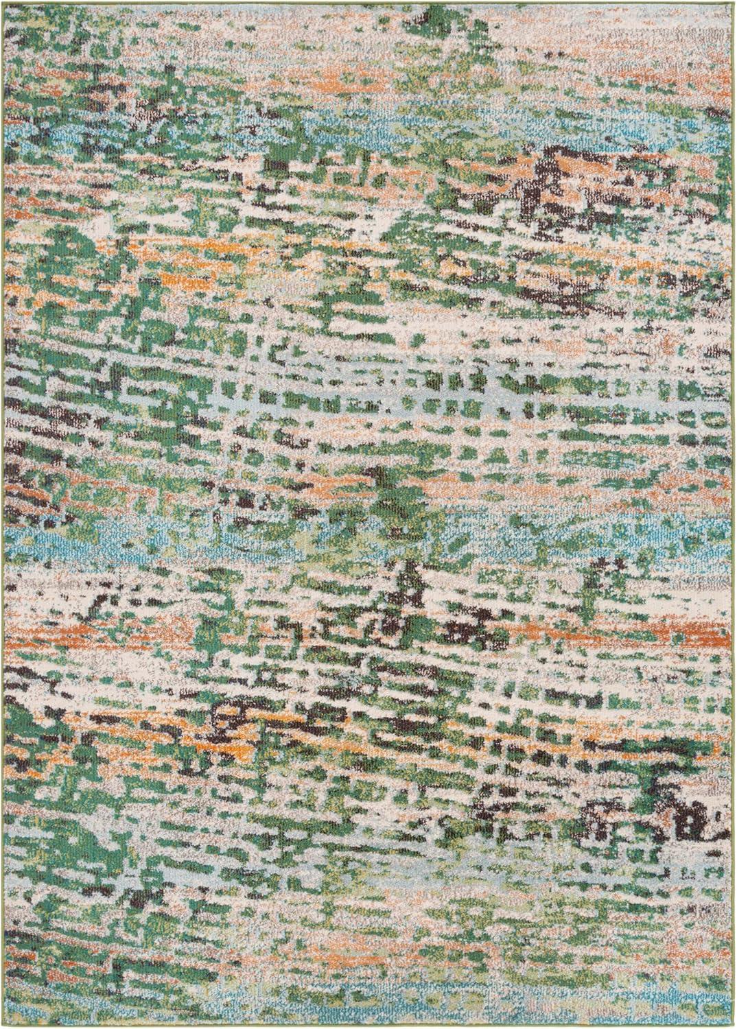 image:imageSAFAVIEH Area Rug 8x10 Madison Collection Large Beige amp Navy Modern Abstract Design NonShedding amp Easy Cleaning Ideal for Living Room Bedroom Office Dining Space MAD454AGreenRust