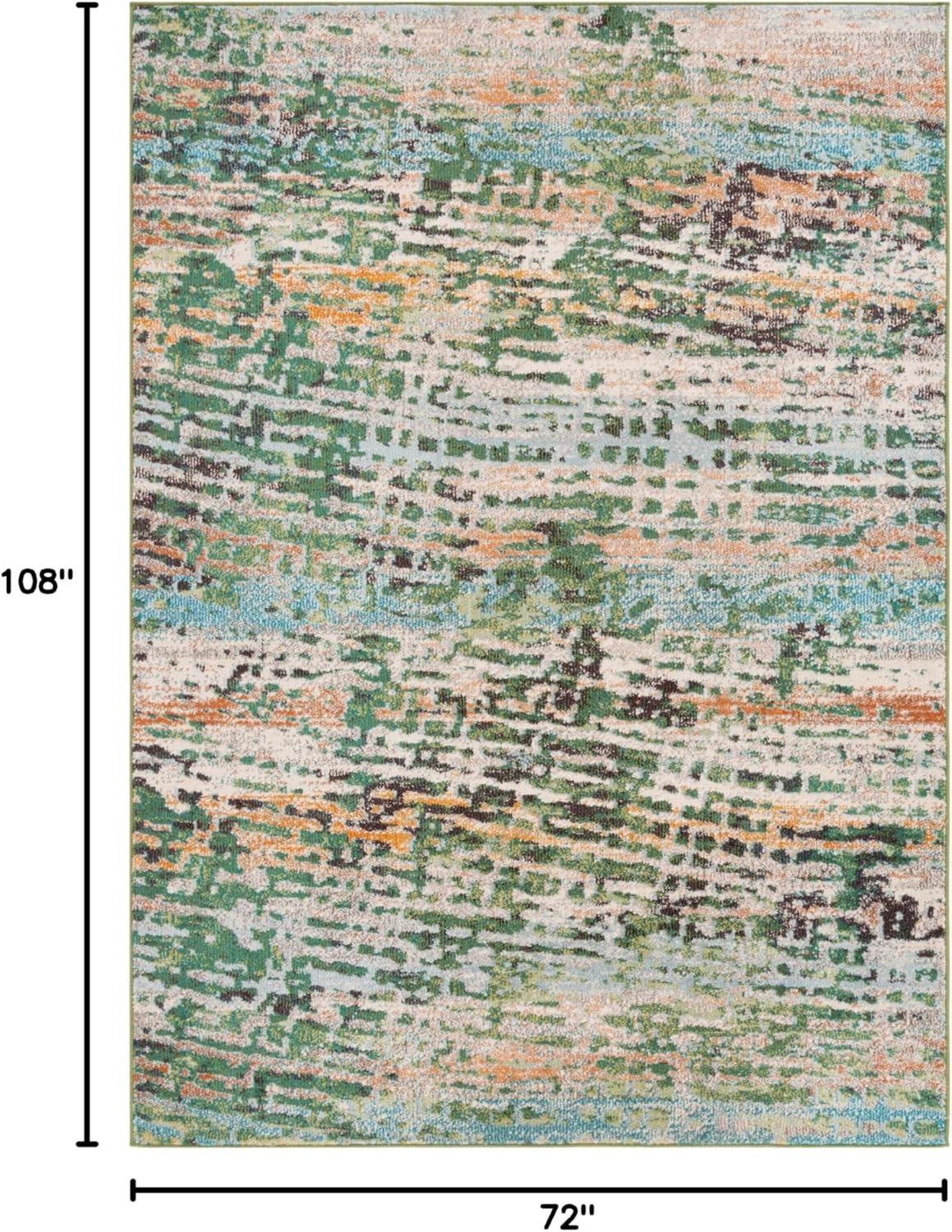 image:imageSAFAVIEH Area Rug 8x10 Madison Collection Large Beige amp Navy Modern Abstract Design NonShedding amp Easy Cleaning Ideal for Living Room Bedroom Office Dining Space MAD454AGreenRust