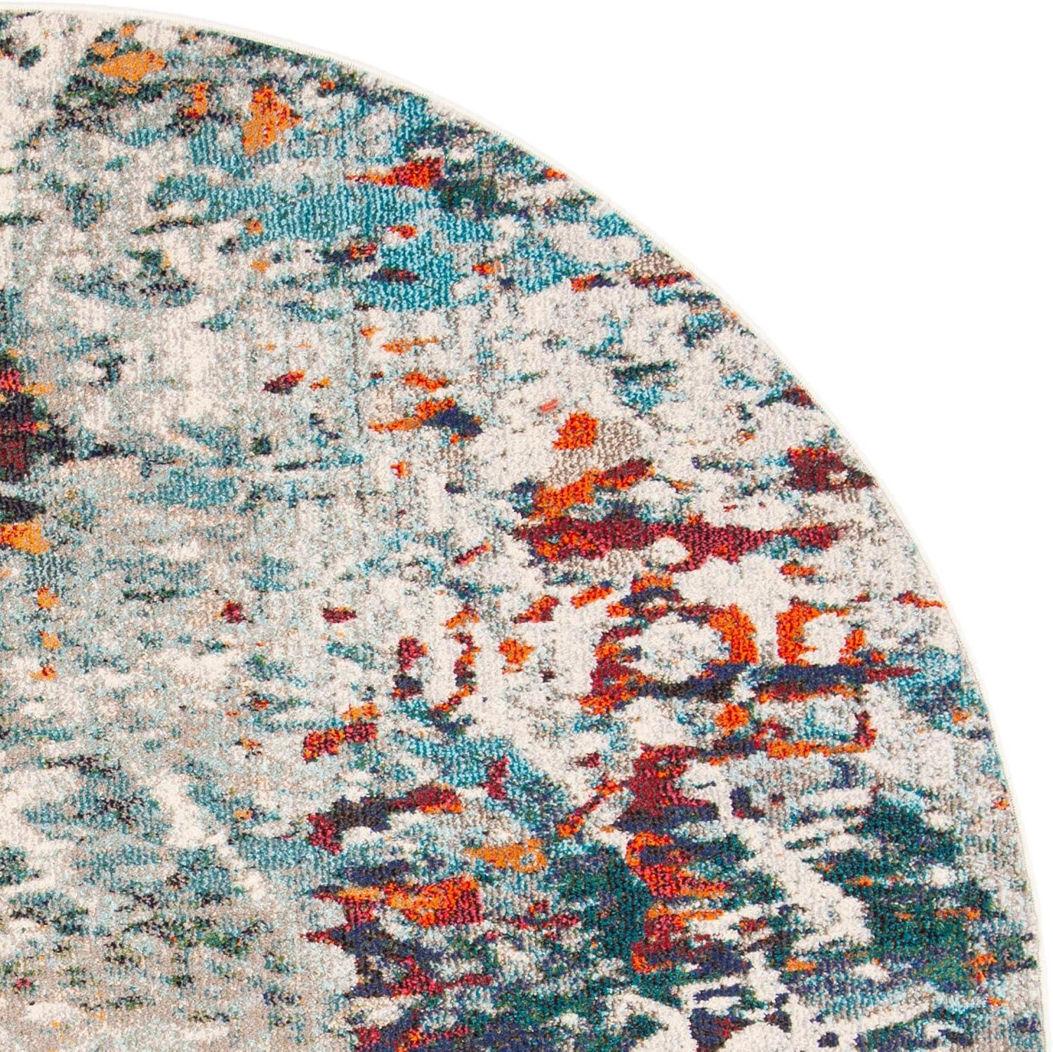 image:imageSAFAVIEH Area Rug 8x10 Madison Collection Large Grey amp Blue Modern Abstract Design NonShedding amp Easy Cleaning Ideal for Living Room Bedroom Office Dining Space MAD471FGreyBlue