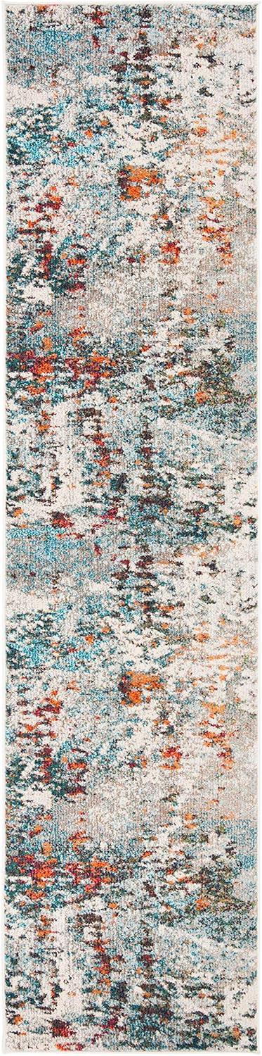 image:imageSAFAVIEH Area Rug 8x10 Madison Collection Large Grey amp Blue Modern Abstract Design NonShedding amp Easy Cleaning Ideal for Living Room Bedroom Office Dining Space MAD471FGreyBlue