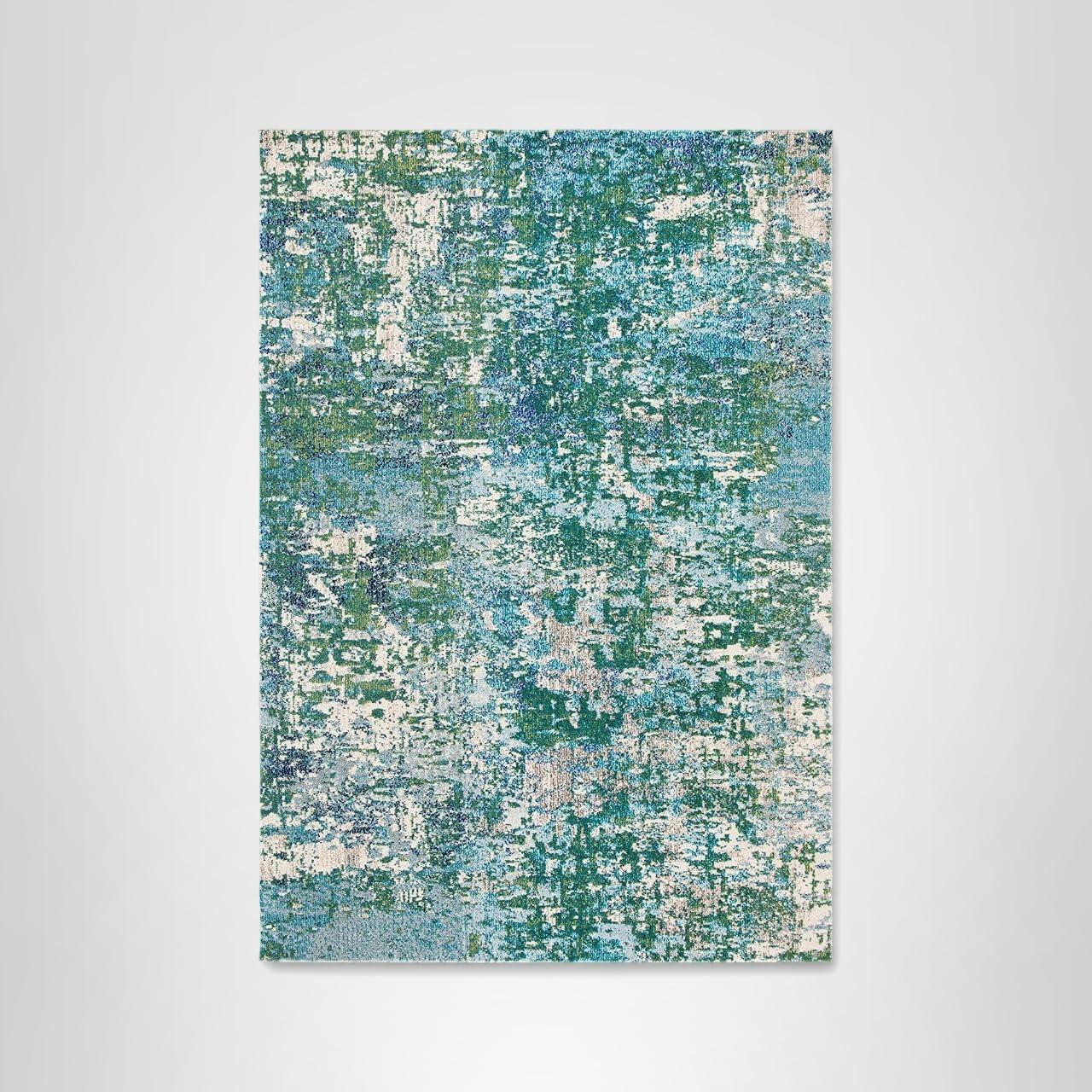 image:imageSAFAVIEH Area Rug 8x10 Madison Collection Large Grey amp Blue Modern Abstract Design NonShedding amp Easy Cleaning Ideal for Living Room Bedroom Office Dining Space MAD471FGreenTurquoise