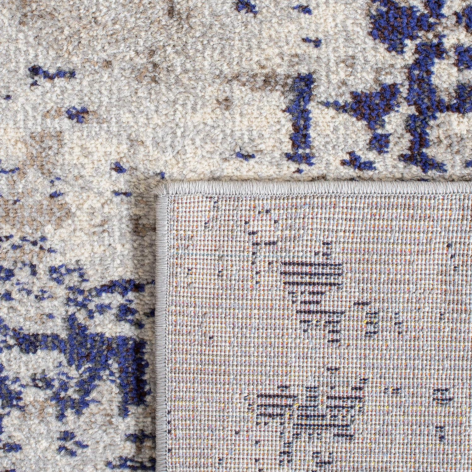 image:imageSAFAVIEH Area Rug 8x10 Madison Collection Large Grey amp Blue Modern Abstract Design NonShedding amp Easy Cleaning Ideal for Living Room Bedroom Office Dining Space MAD471FBeigePurple