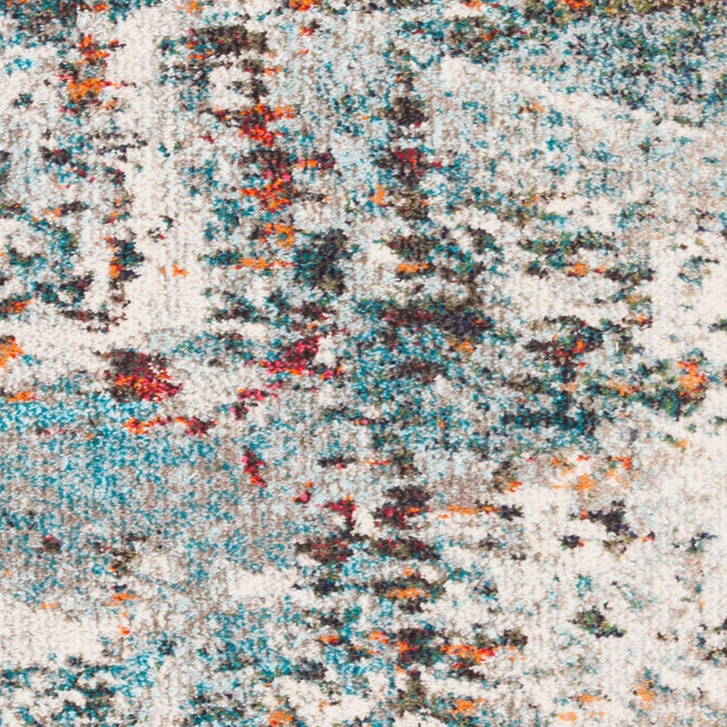 image:imageSAFAVIEH Area Rug 8x10 Madison Collection Large Grey amp Blue Modern Abstract Design NonShedding amp Easy Cleaning Ideal for Living Room Bedroom Office Dining Space MAD471FGreyBlue
