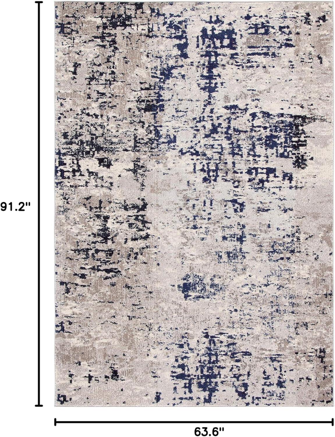 image:imageSAFAVIEH Area Rug 8x10 Madison Collection Large Grey amp Blue Modern Abstract Design NonShedding amp Easy Cleaning Ideal for Living Room Bedroom Office Dining Space MAD471FBeigePurple