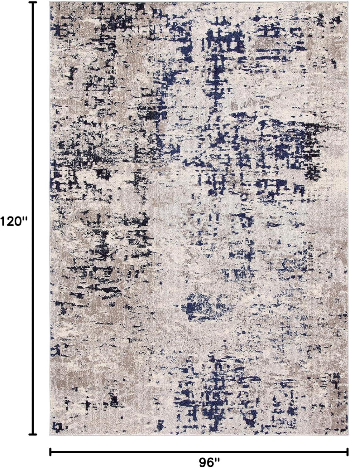 image:imageSAFAVIEH Area Rug 8x10 Madison Collection Large Grey amp Blue Modern Abstract Design NonShedding amp Easy Cleaning Ideal for Living Room Bedroom Office Dining Space MAD471FBeigePurple
