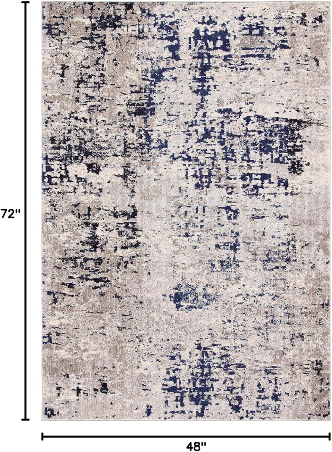 image:imageSAFAVIEH Area Rug 8x10 Madison Collection Large Grey amp Blue Modern Abstract Design NonShedding amp Easy Cleaning Ideal for Living Room Bedroom Office Dining Space MAD471FBeigePurple
