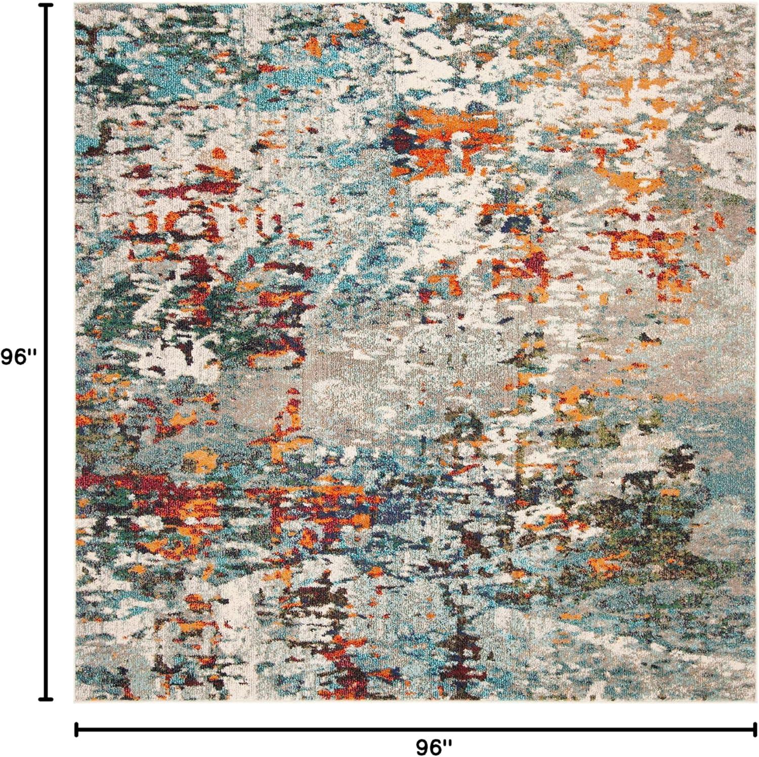 image:imageSAFAVIEH Area Rug 8x10 Madison Collection Large Grey amp Blue Modern Abstract Design NonShedding amp Easy Cleaning Ideal for Living Room Bedroom Office Dining Space MAD471FGreyBlue