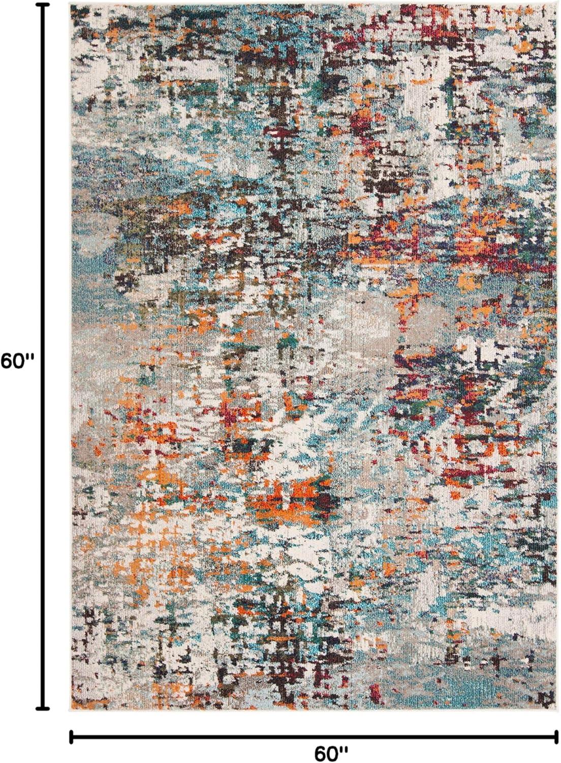image:imageSAFAVIEH Area Rug 8x10 Madison Collection Large Grey amp Blue Modern Abstract Design NonShedding amp Easy Cleaning Ideal for Living Room Bedroom Office Dining Space MAD471FGreyBlue
