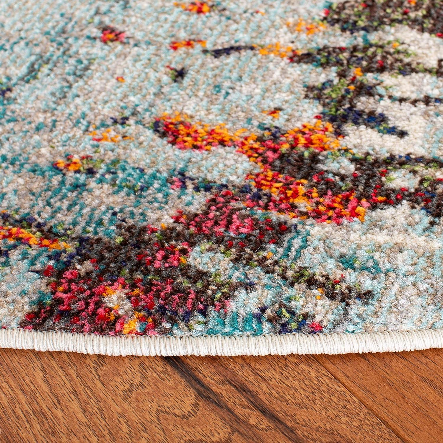 image:imageSAFAVIEH Area Rug 8x10 Madison Collection Large Grey amp Blue Modern Abstract Design NonShedding amp Easy Cleaning Ideal for Living Room Bedroom Office Dining Space MAD471FGreyBlue