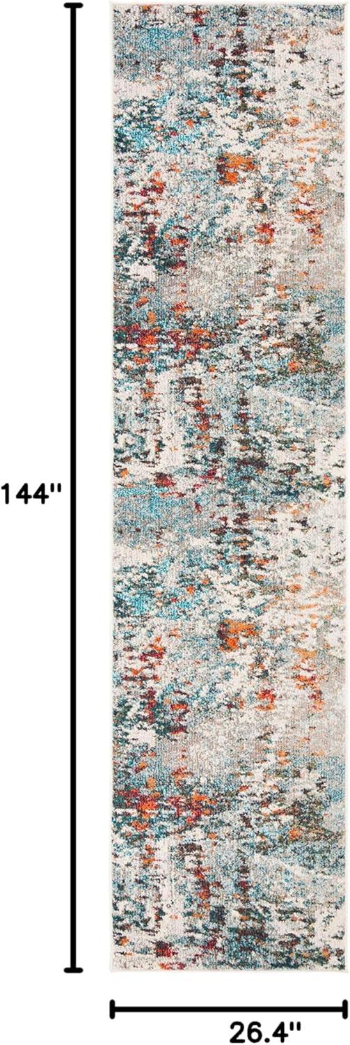 image:imageSAFAVIEH Area Rug 8x10 Madison Collection Large Grey amp Blue Modern Abstract Design NonShedding amp Easy Cleaning Ideal for Living Room Bedroom Office Dining Space MAD471FGreyBlue
