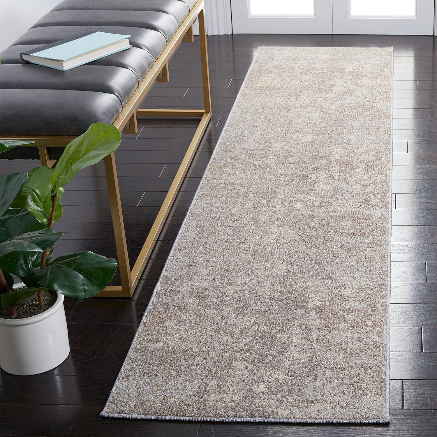 image:imageSAFAVIEH Area Rug 8x10 Madison Collection Large Grey amp Blue Modern Abstract Design NonShedding amp Easy Cleaning Ideal for Living Room Bedroom Office Dining Space MAD471FGreyBeige