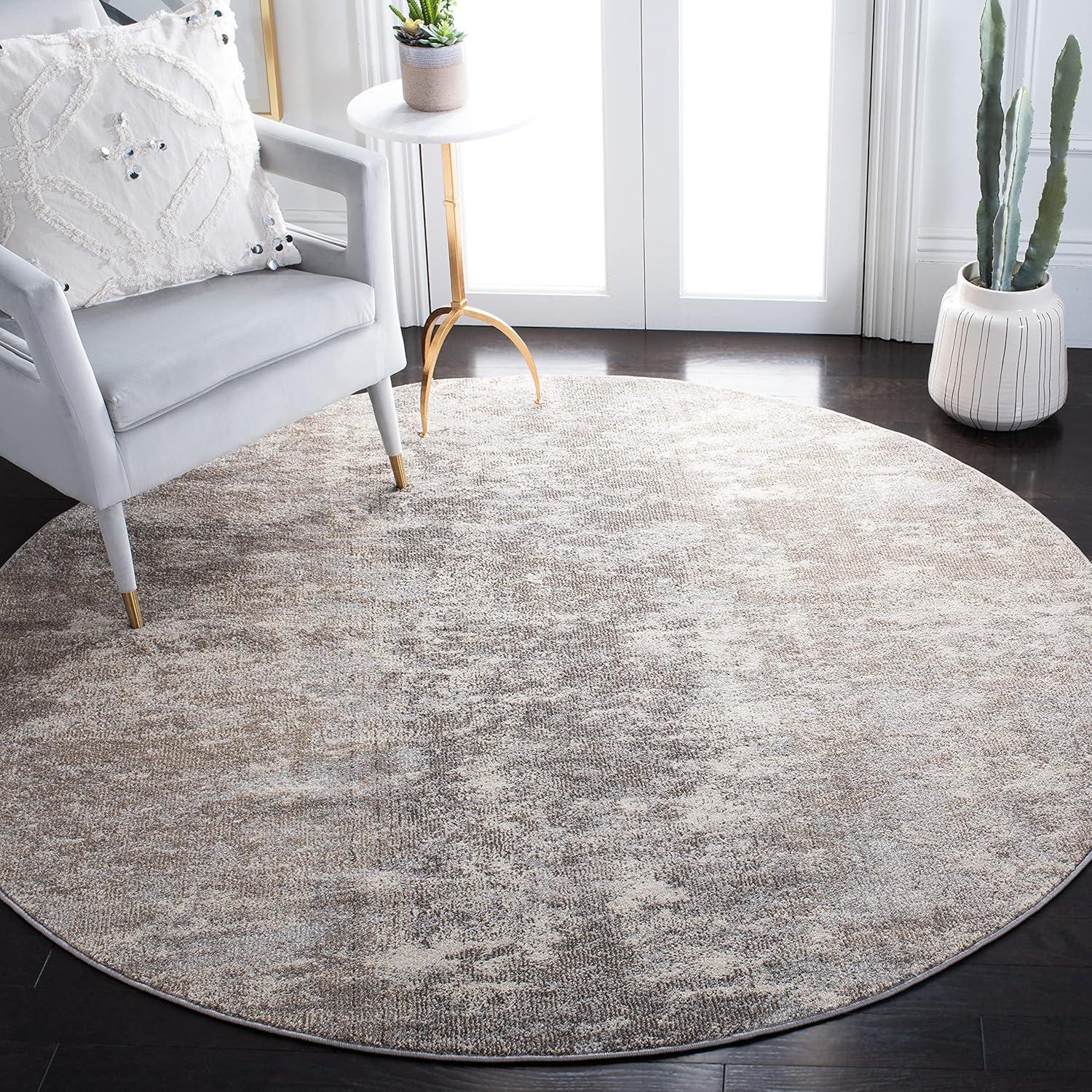 image:imageSAFAVIEH Area Rug 8x10 Madison Collection Large Grey amp Blue Modern Abstract Design NonShedding amp Easy Cleaning Ideal for Living Room Bedroom Office Dining Space MAD471FGreyBeige