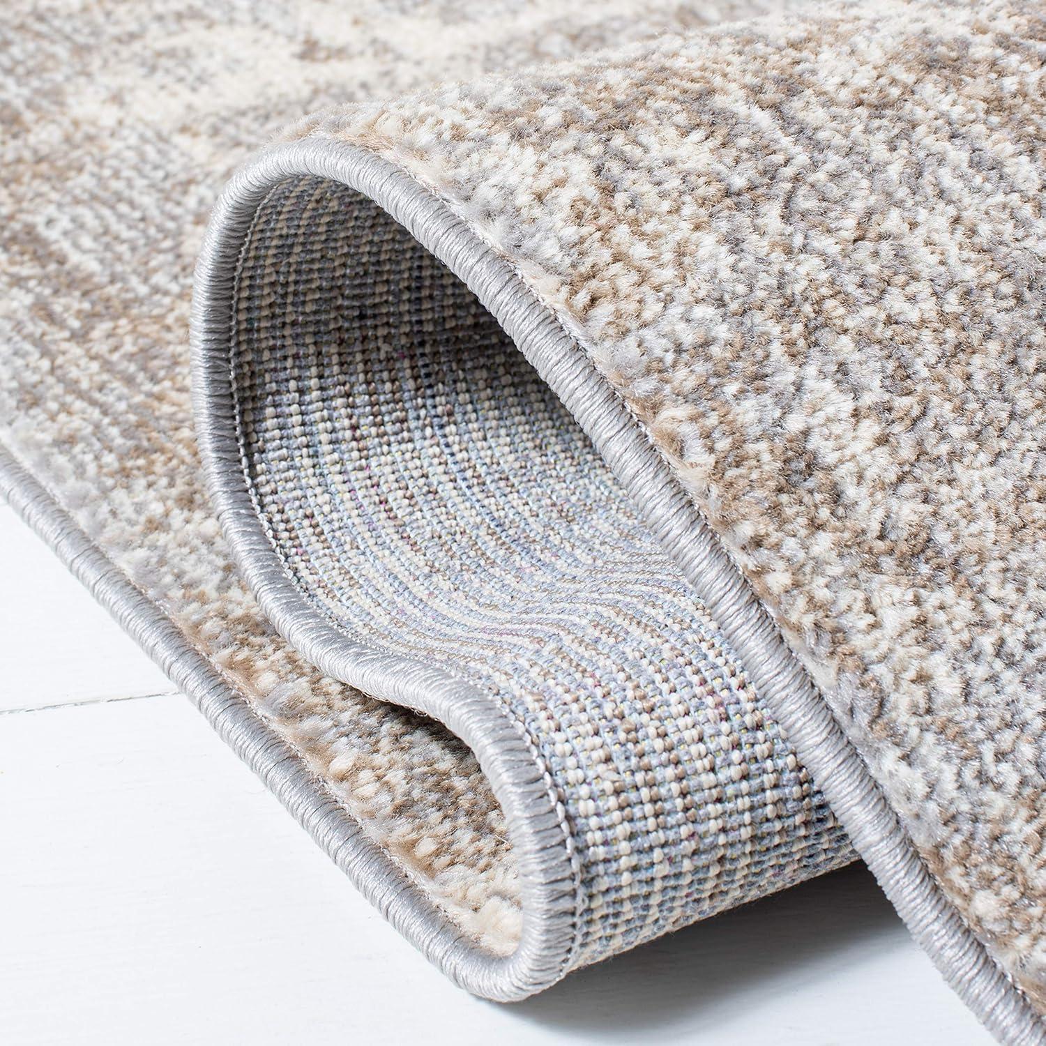 image:imageSAFAVIEH Area Rug 8x10 Madison Collection Large Grey amp Blue Modern Abstract Design NonShedding amp Easy Cleaning Ideal for Living Room Bedroom Office Dining Space MAD471FGreyBeige