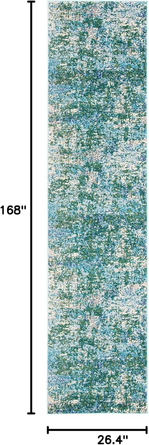 image:imageSAFAVIEH Area Rug 8x10 Madison Collection Large Grey amp Blue Modern Abstract Design NonShedding amp Easy Cleaning Ideal for Living Room Bedroom Office Dining Space MAD471FGreenTurquoise