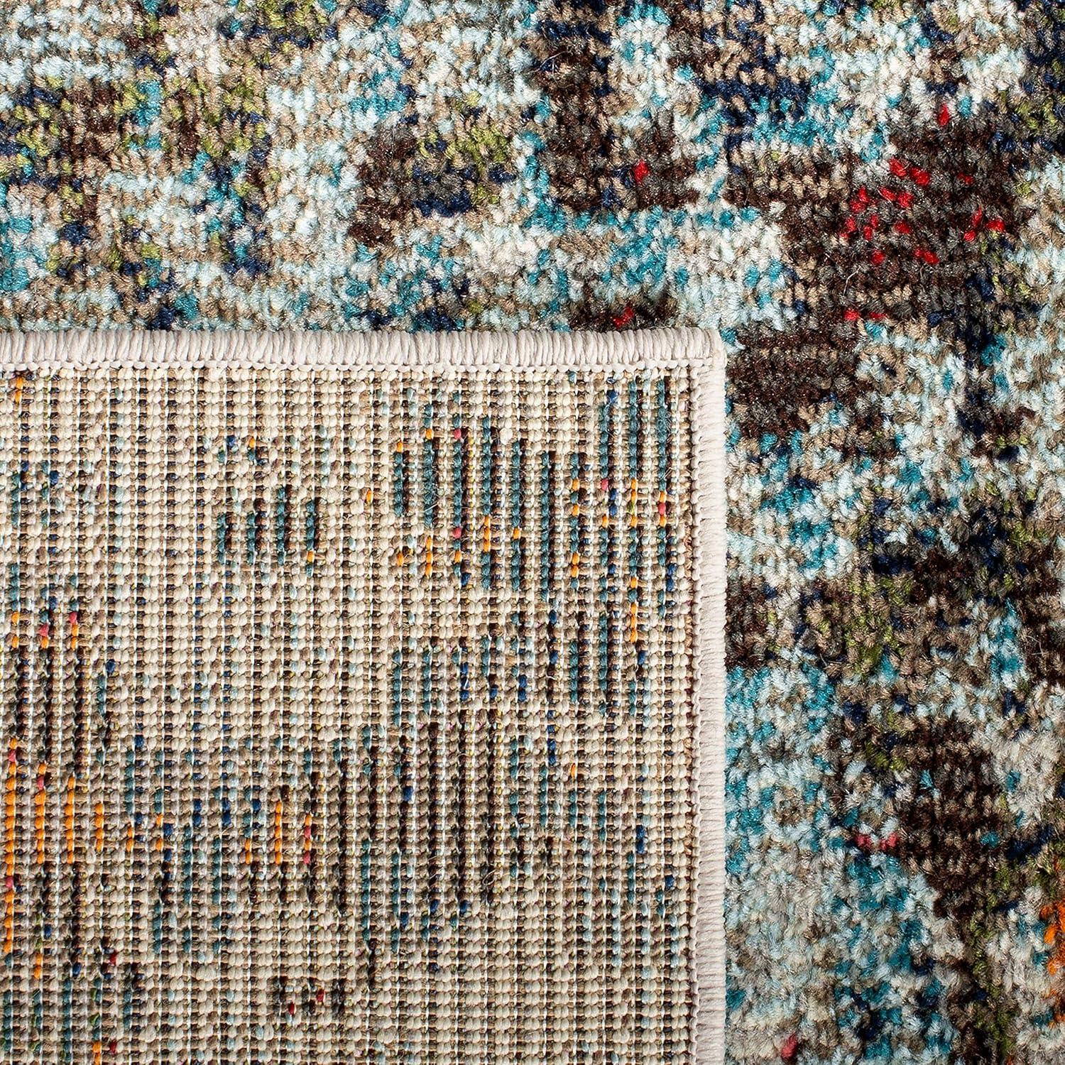 image:imageSAFAVIEH Area Rug 8x10 Madison Collection Large Grey amp Blue Modern Abstract Design NonShedding amp Easy Cleaning Ideal for Living Room Bedroom Office Dining Space MAD471FGreyBlue