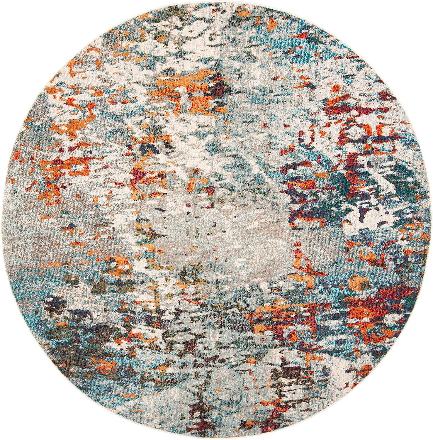image:imageSAFAVIEH Area Rug 8x10 Madison Collection Large Grey amp Blue Modern Abstract Design NonShedding amp Easy Cleaning Ideal for Living Room Bedroom Office Dining Space MAD471FGreyBlue