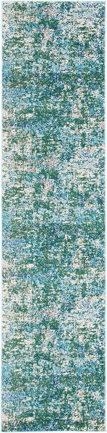 image:imageSAFAVIEH Area Rug 8x10 Madison Collection Large Grey amp Blue Modern Abstract Design NonShedding amp Easy Cleaning Ideal for Living Room Bedroom Office Dining Space MAD471FGreenTurquoise