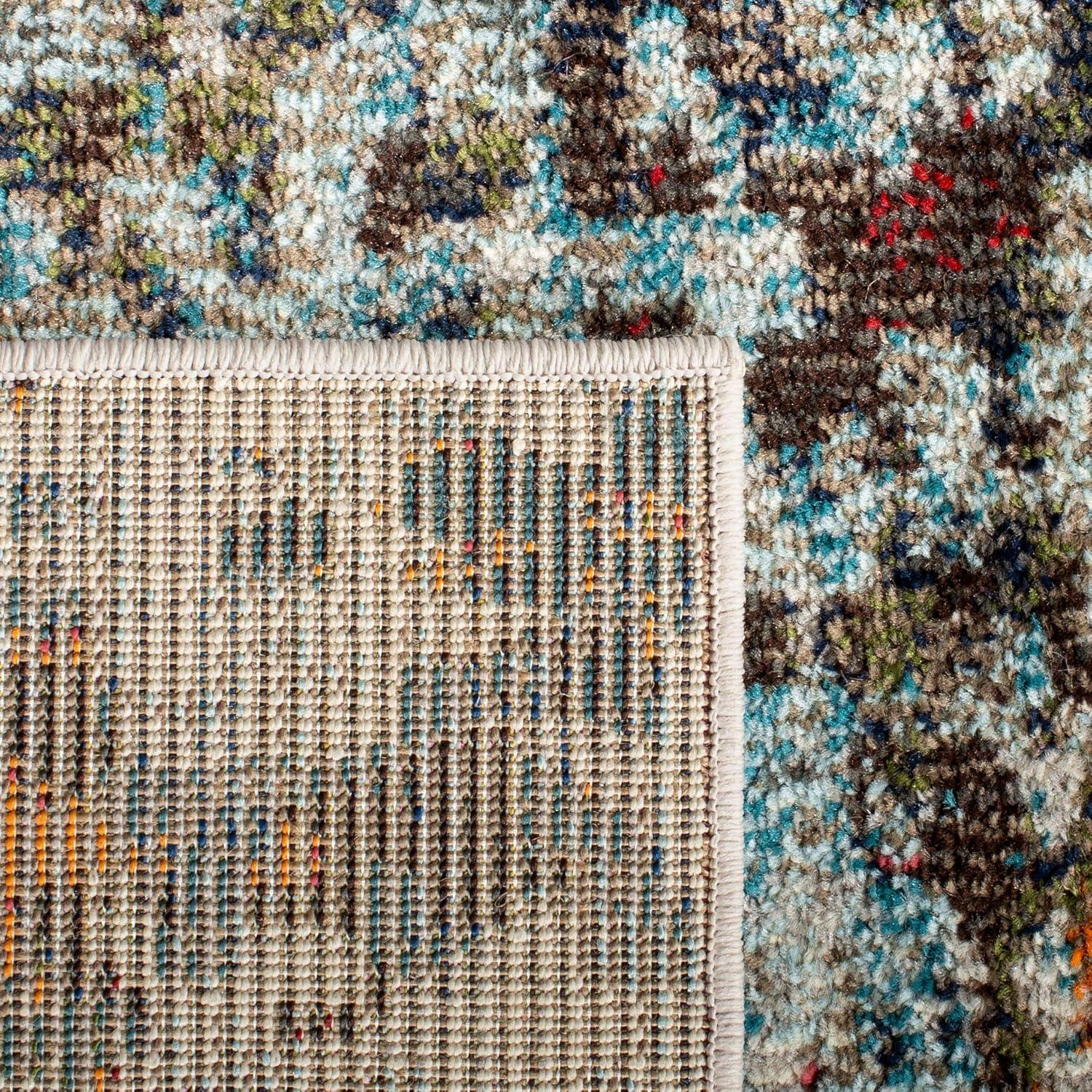 image:imageSAFAVIEH Area Rug 8x10 Madison Collection Large Grey amp Blue Modern Abstract Design NonShedding amp Easy Cleaning Ideal for Living Room Bedroom Office Dining Space MAD471FGreyBlue
