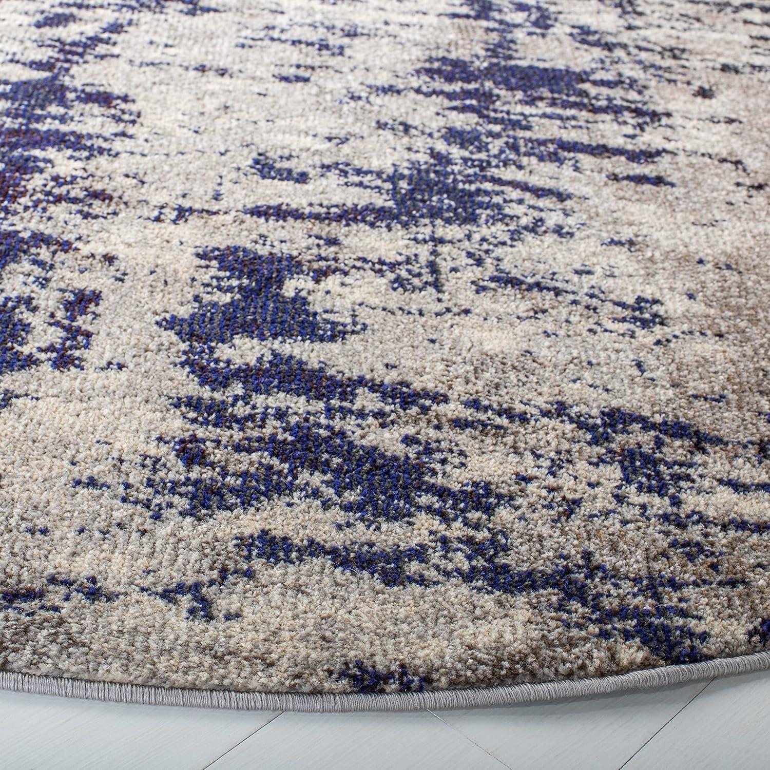 image:imageSAFAVIEH Area Rug 8x10 Madison Collection Large Grey amp Blue Modern Abstract Design NonShedding amp Easy Cleaning Ideal for Living Room Bedroom Office Dining Space MAD471FBeigePurple