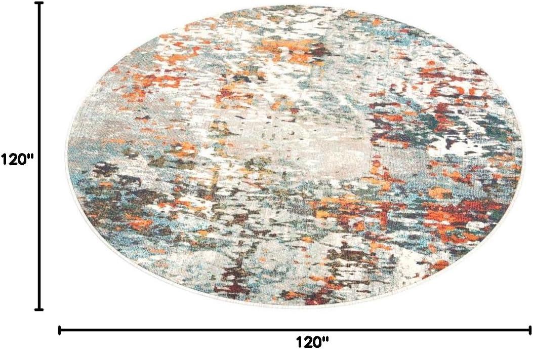 image:imageSAFAVIEH Area Rug 8x10 Madison Collection Large Grey amp Blue Modern Abstract Design NonShedding amp Easy Cleaning Ideal for Living Room Bedroom Office Dining Space MAD471FGreyBlue