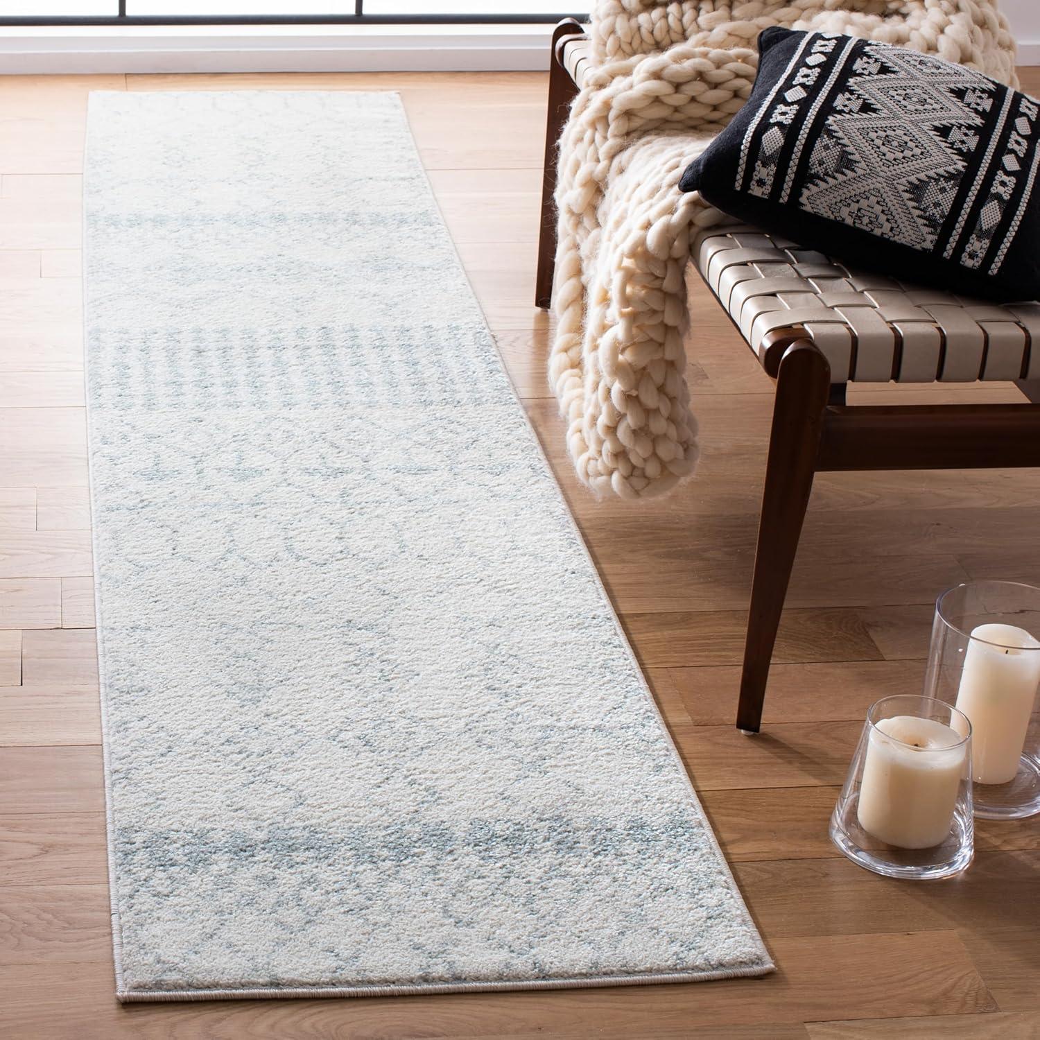 image:imageSAFAVIEH Area Rug 8x10 Tulum Collection Large Ivory amp Black Moroccan Boho Distressed Design NonShedding amp Easy Cleaning Ideal for Living Room Bedroom Office Dining Space TUL229BIvoryLight Grey