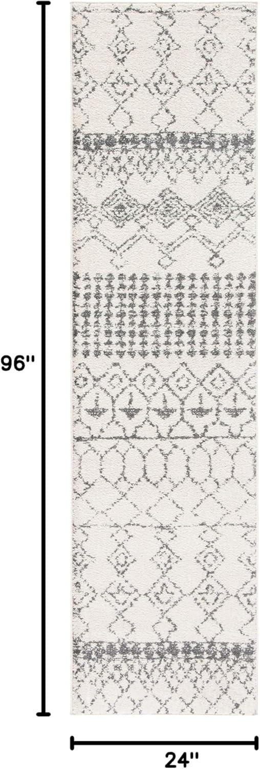 image:imageSAFAVIEH Area Rug 8x10 Tulum Collection Large Ivory amp Black Moroccan Boho Distressed Design NonShedding amp Easy Cleaning Ideal for Living Room Bedroom Office Dining Space TUL229BIvoryGrey