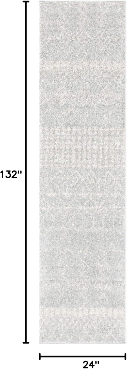 image:imageSAFAVIEH Area Rug 8x10 Tulum Collection Large Ivory amp Black Moroccan Boho Distressed Design NonShedding amp Easy Cleaning Ideal for Living Room Bedroom Office Dining Space TUL229BLight GreyIvory